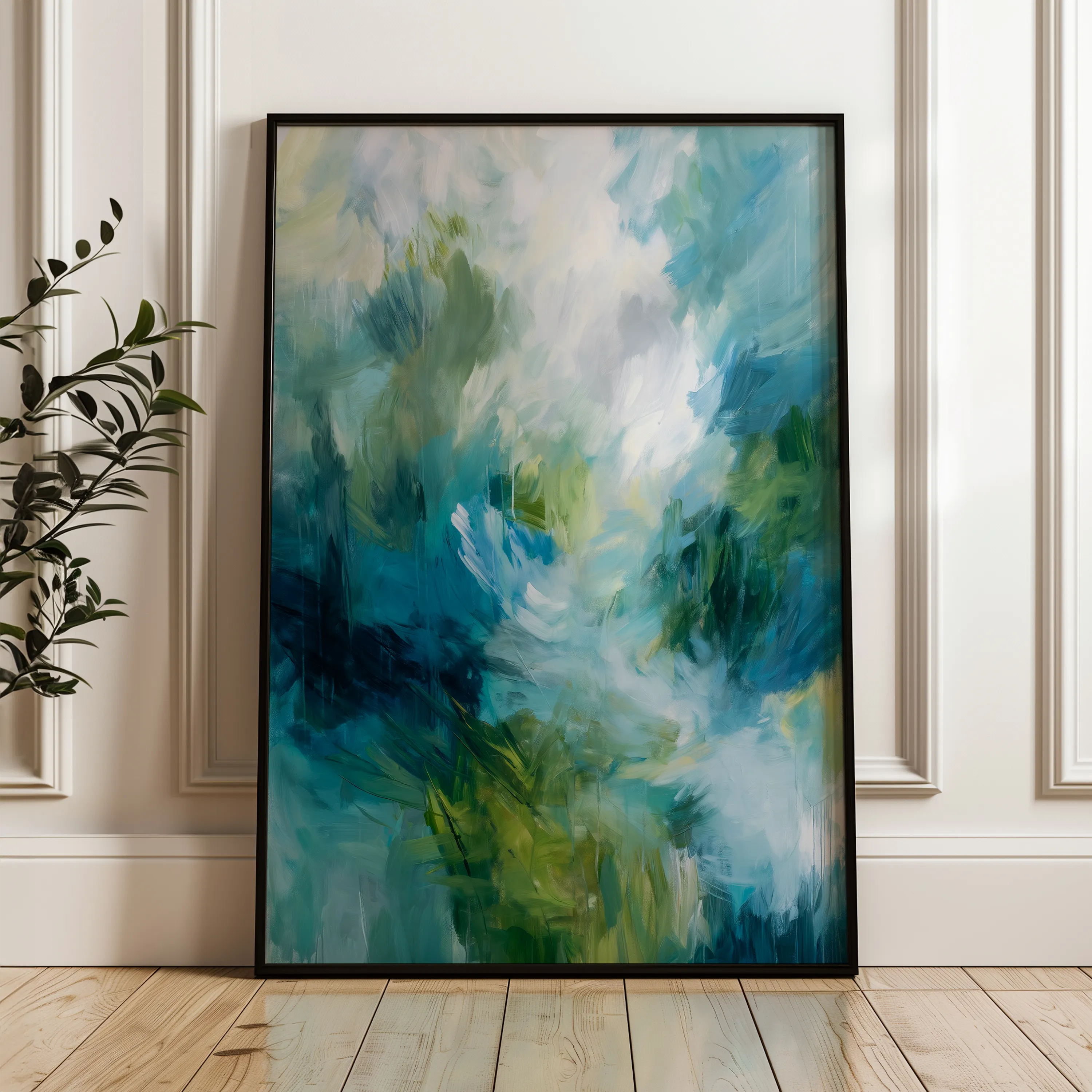 Abstract 1913 Canvas Art 60 x 40 cm / Black