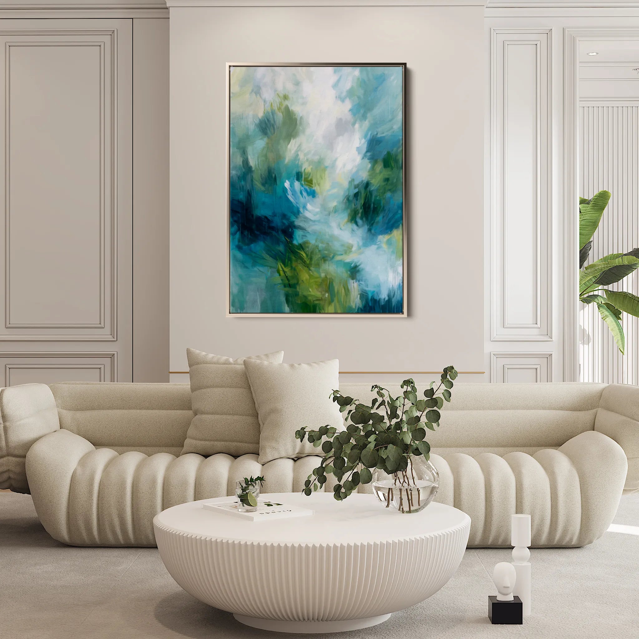 Abstract 1913 Canvas Art 60 x 40 cm / Black