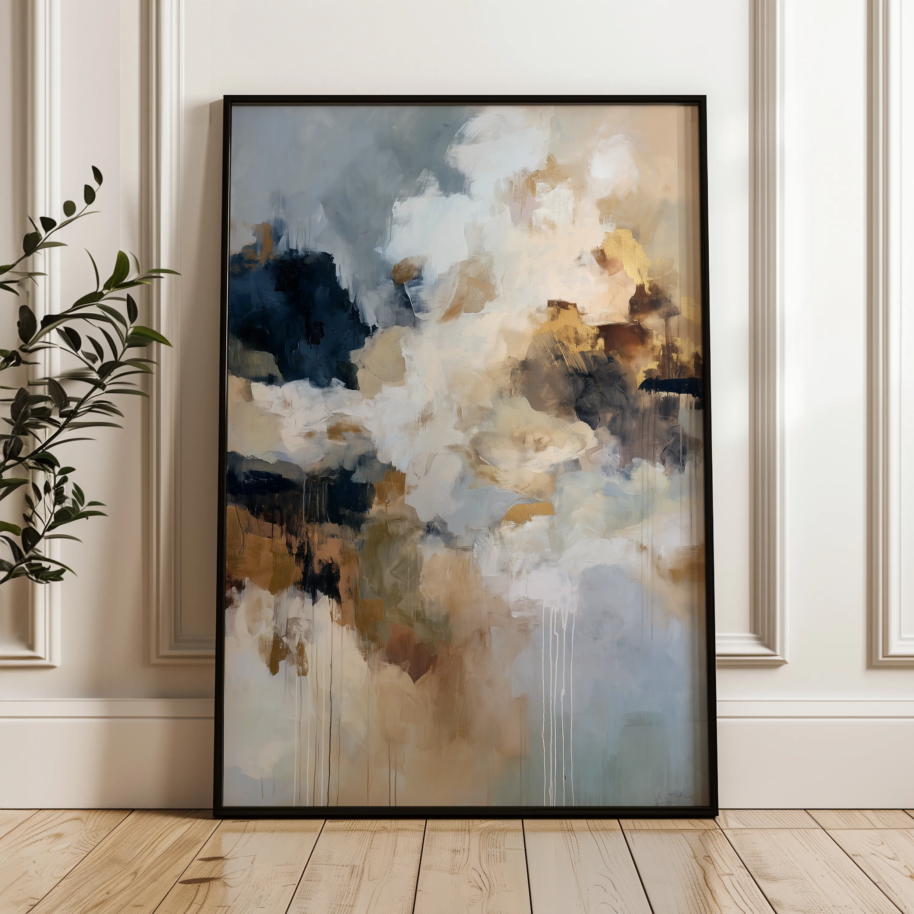 Abstract 1914 Canvas Art 60 x 40 cm / Black