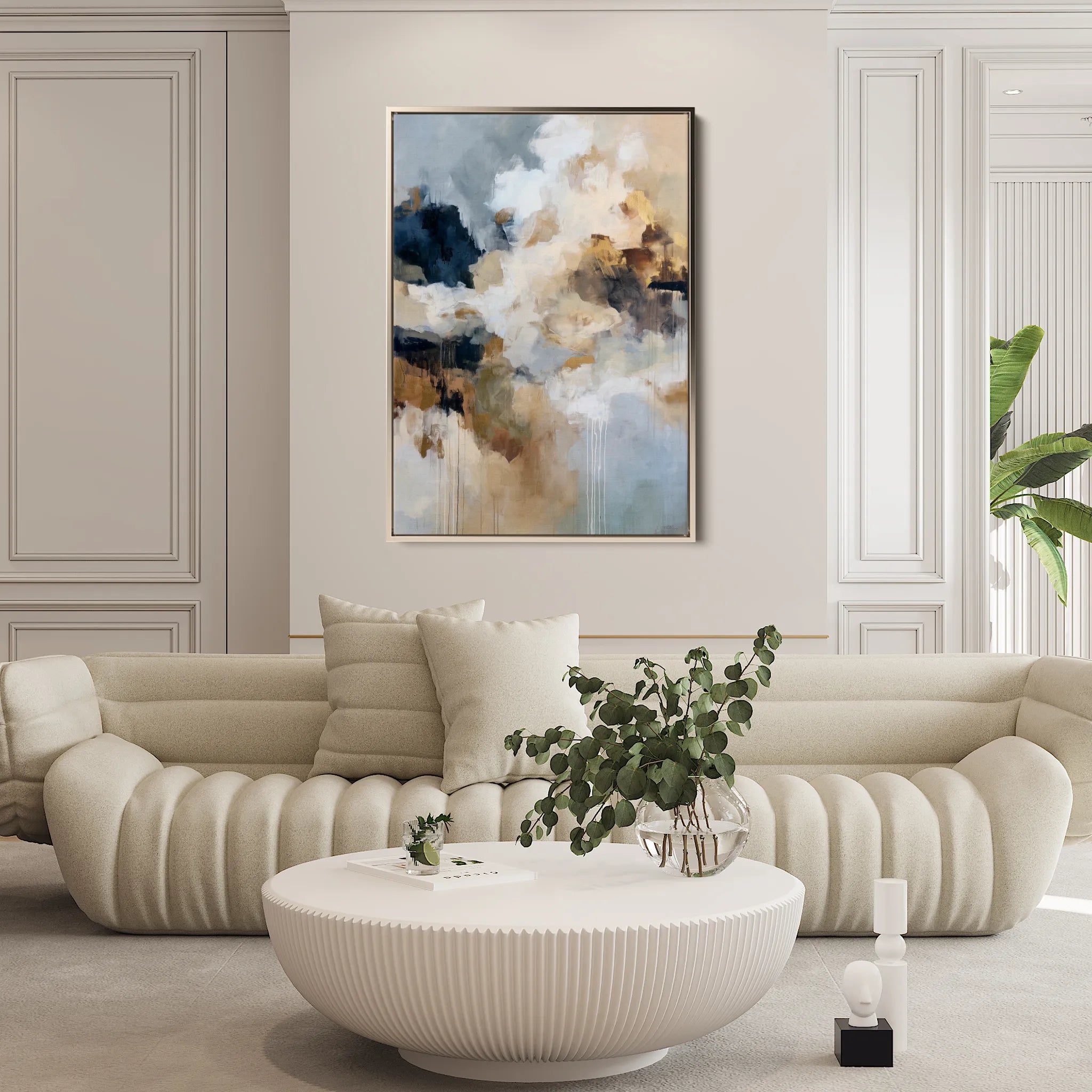 Abstract 1914 Canvas Art 60 x 40 cm / Black
