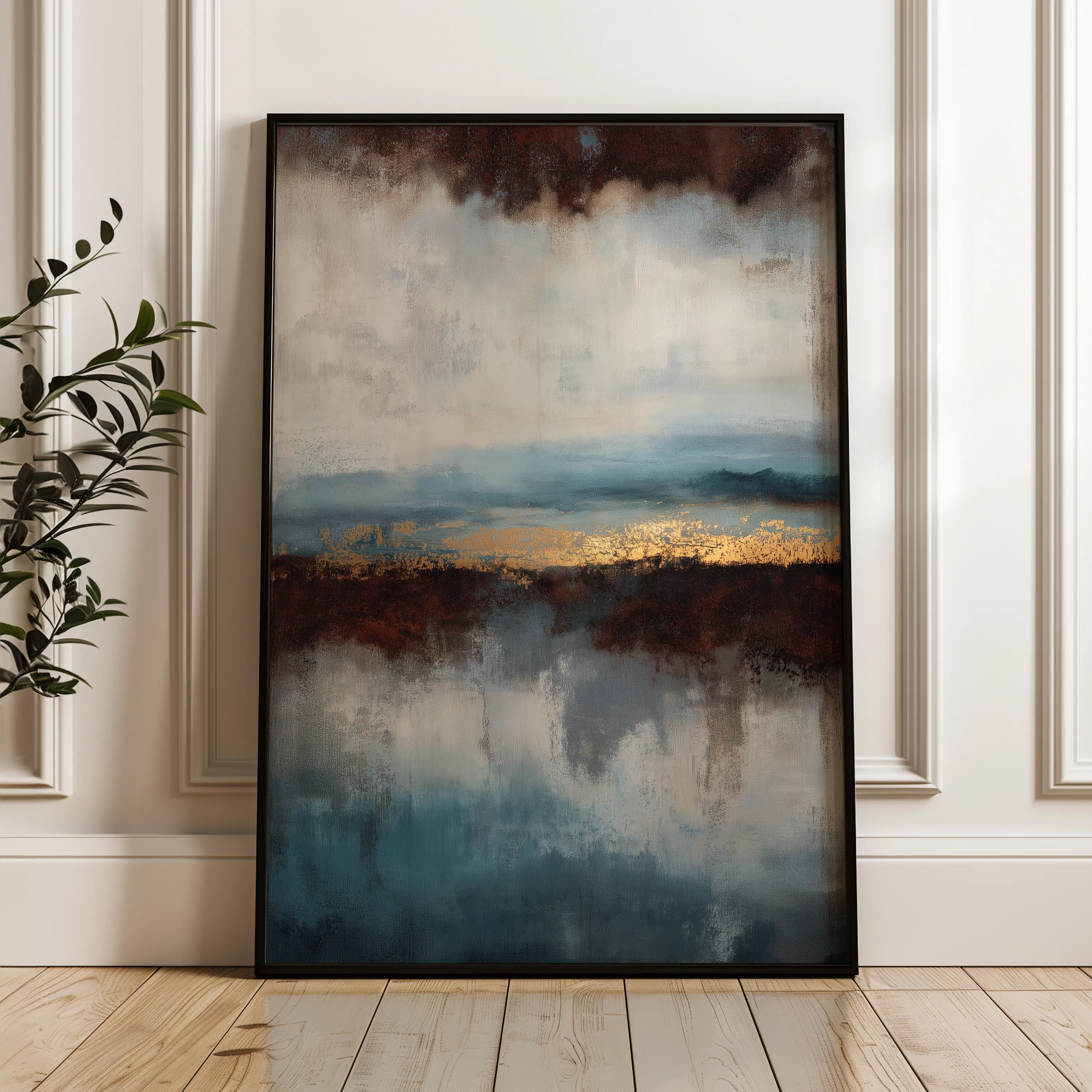 Abstract 1915 Canvas Art 60 x 40 cm / Black