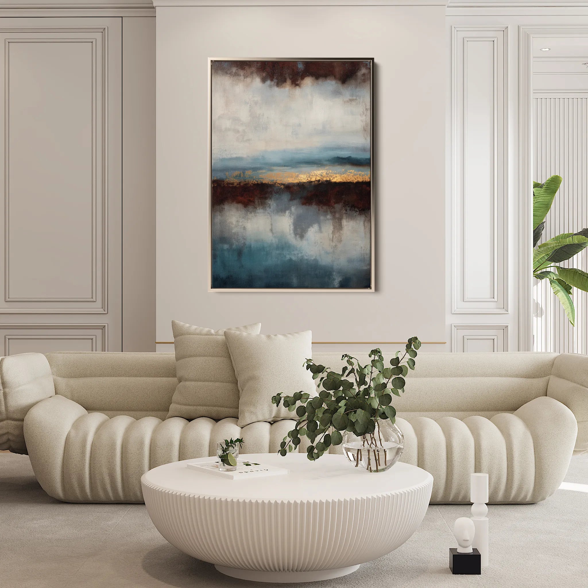 Abstract 1915 Canvas Art 60 x 40 cm / Black