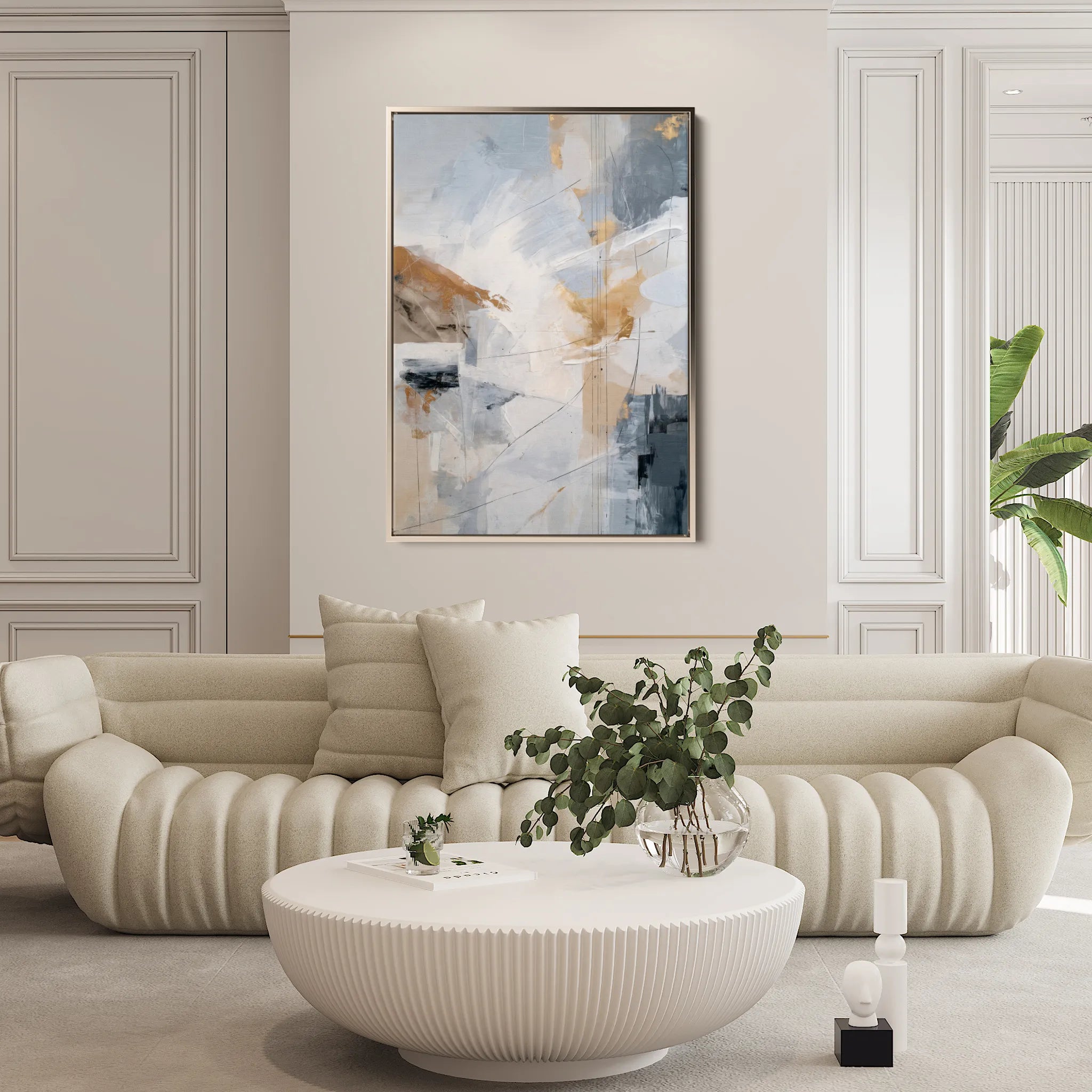 Abstract 1916 Canvas Art 60 x 40 cm / Black