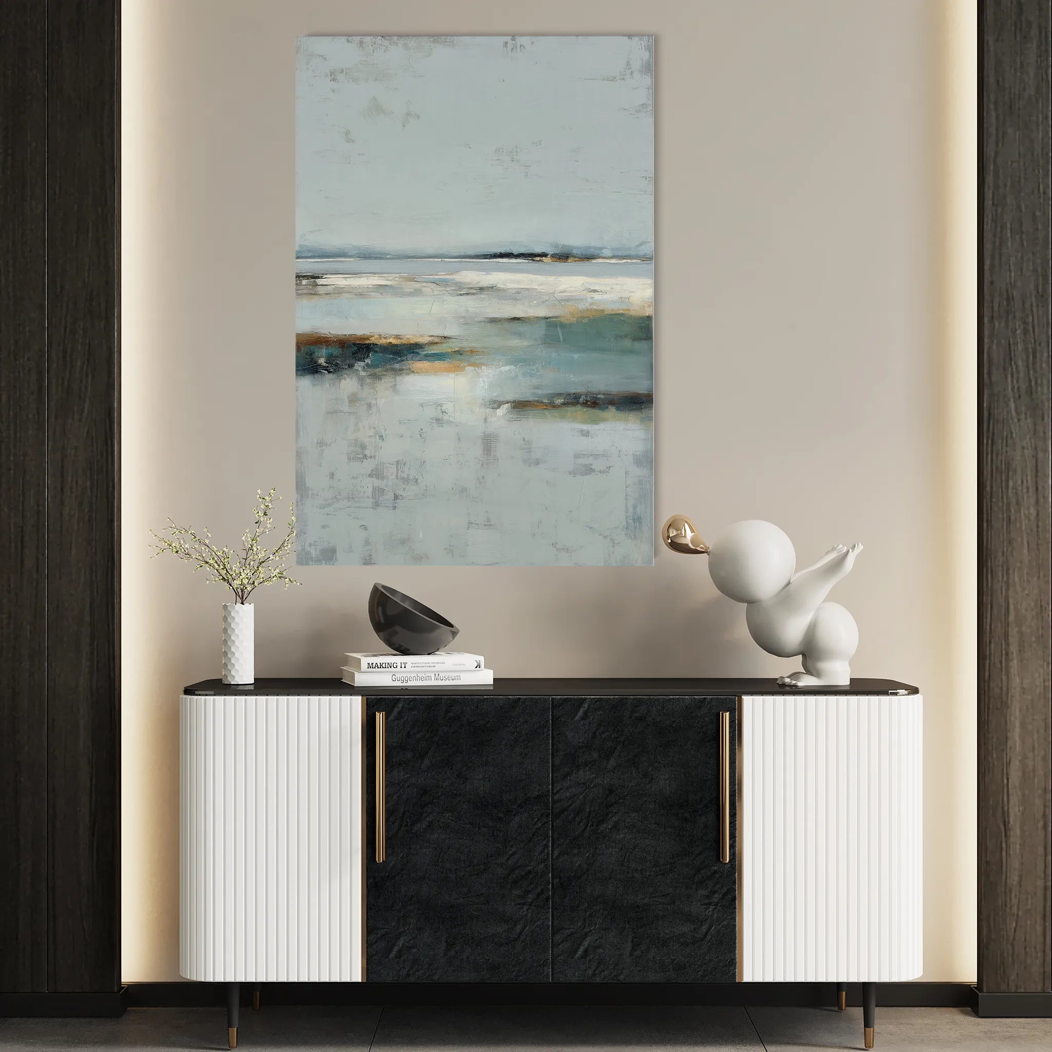 Abstract 1917 Canvas Art 60 x 40 cm / Black