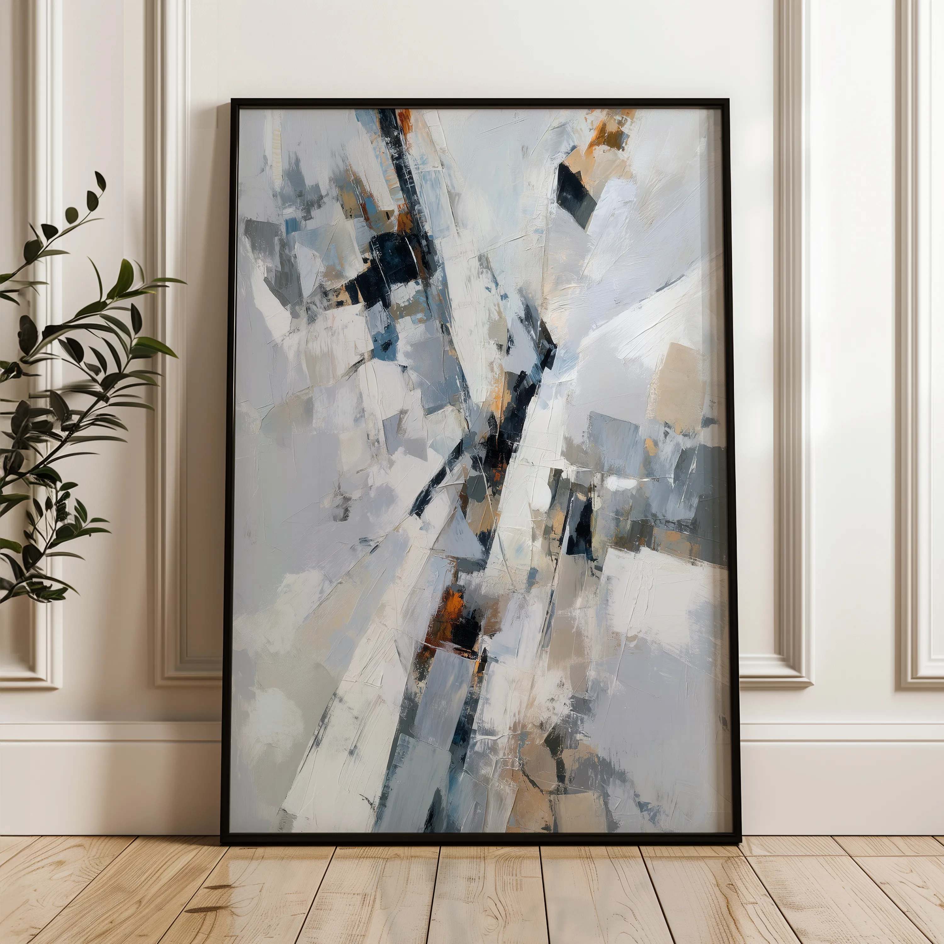 Abstract 1919 Canvas Art 60 x 40 cm / Black