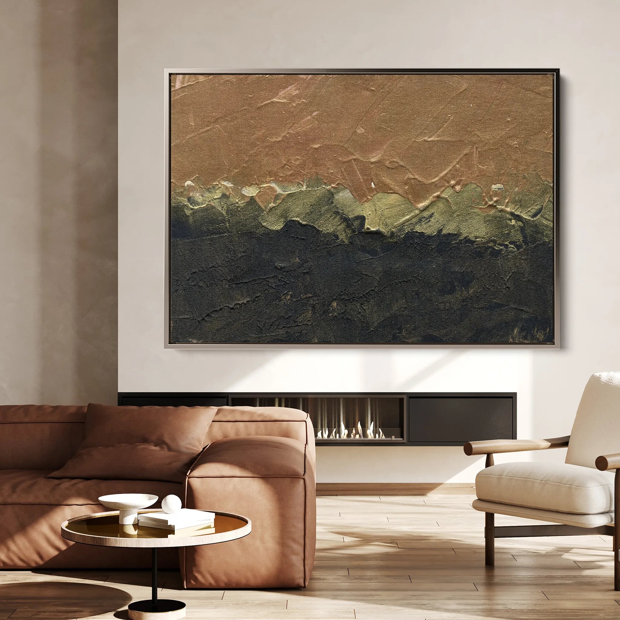 Abstract 192 Canvas Art 60 x 40 cm / Black