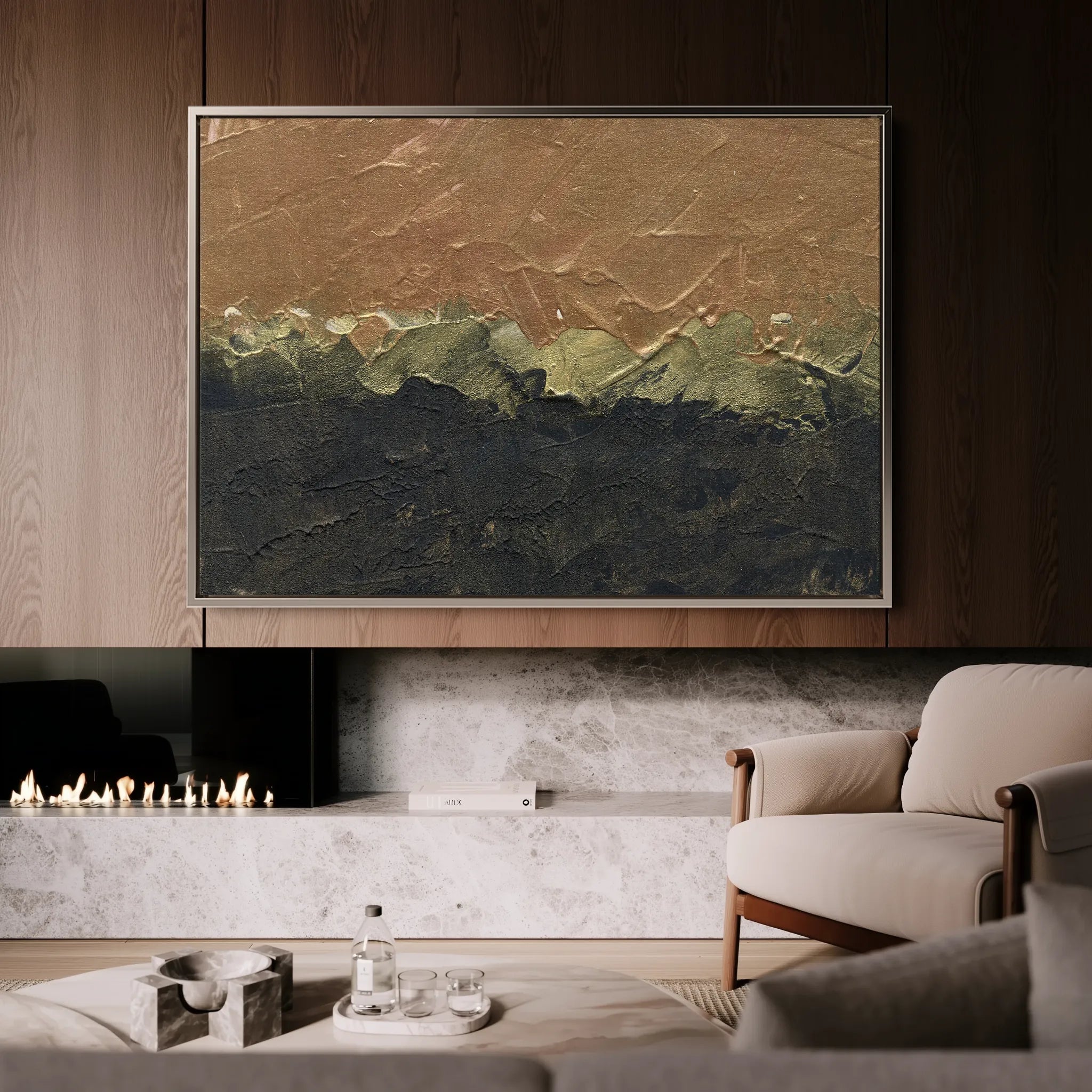 Abstract 192 Canvas Art 60 x 40 cm / Black