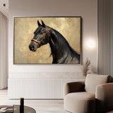 Horses 192 Canvas Art 60 x 40 cm / Black