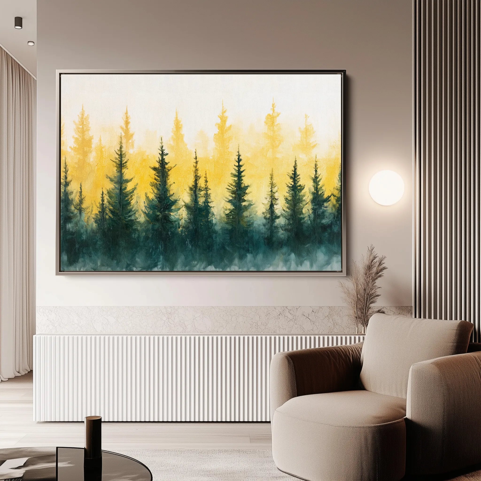 Landscape 192 Canvas Art 60 x 40 cm / Black