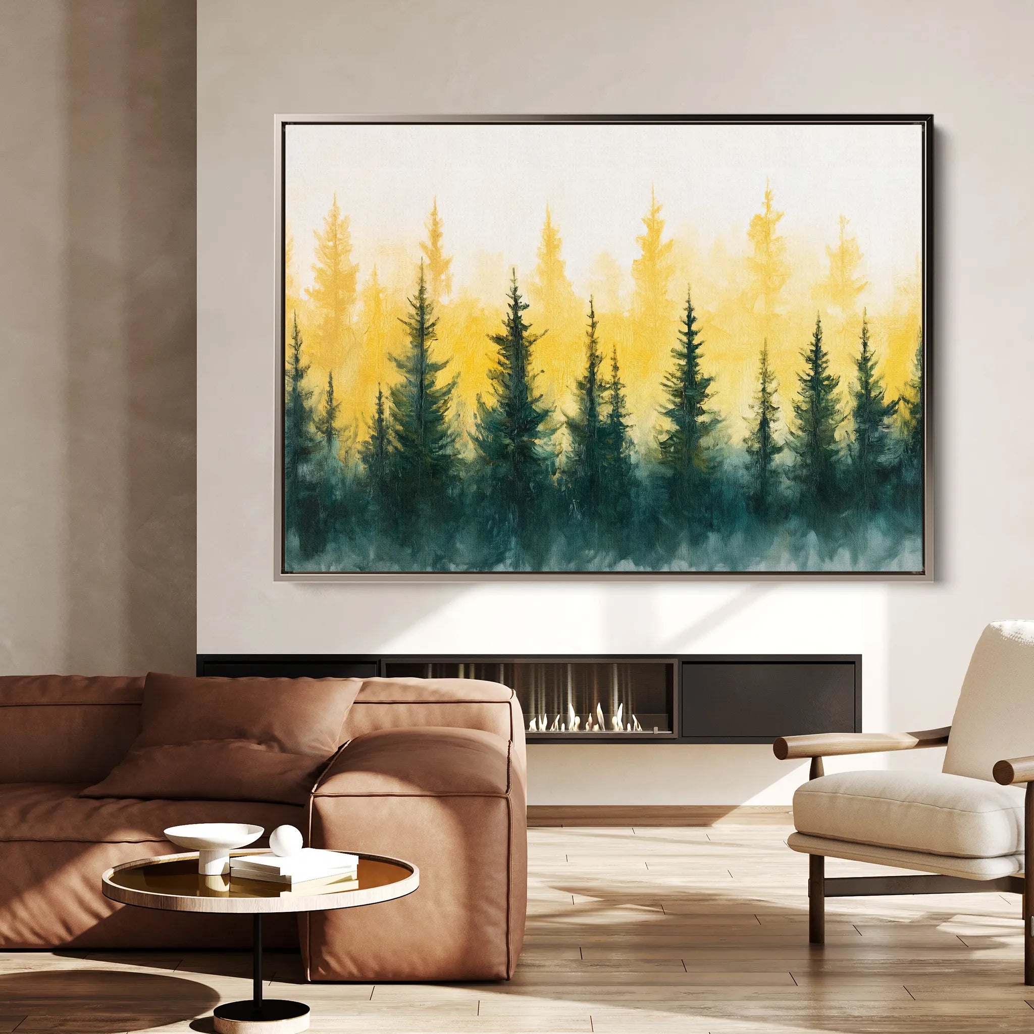 Landscape 192 Canvas Art 60 x 40 cm / Black