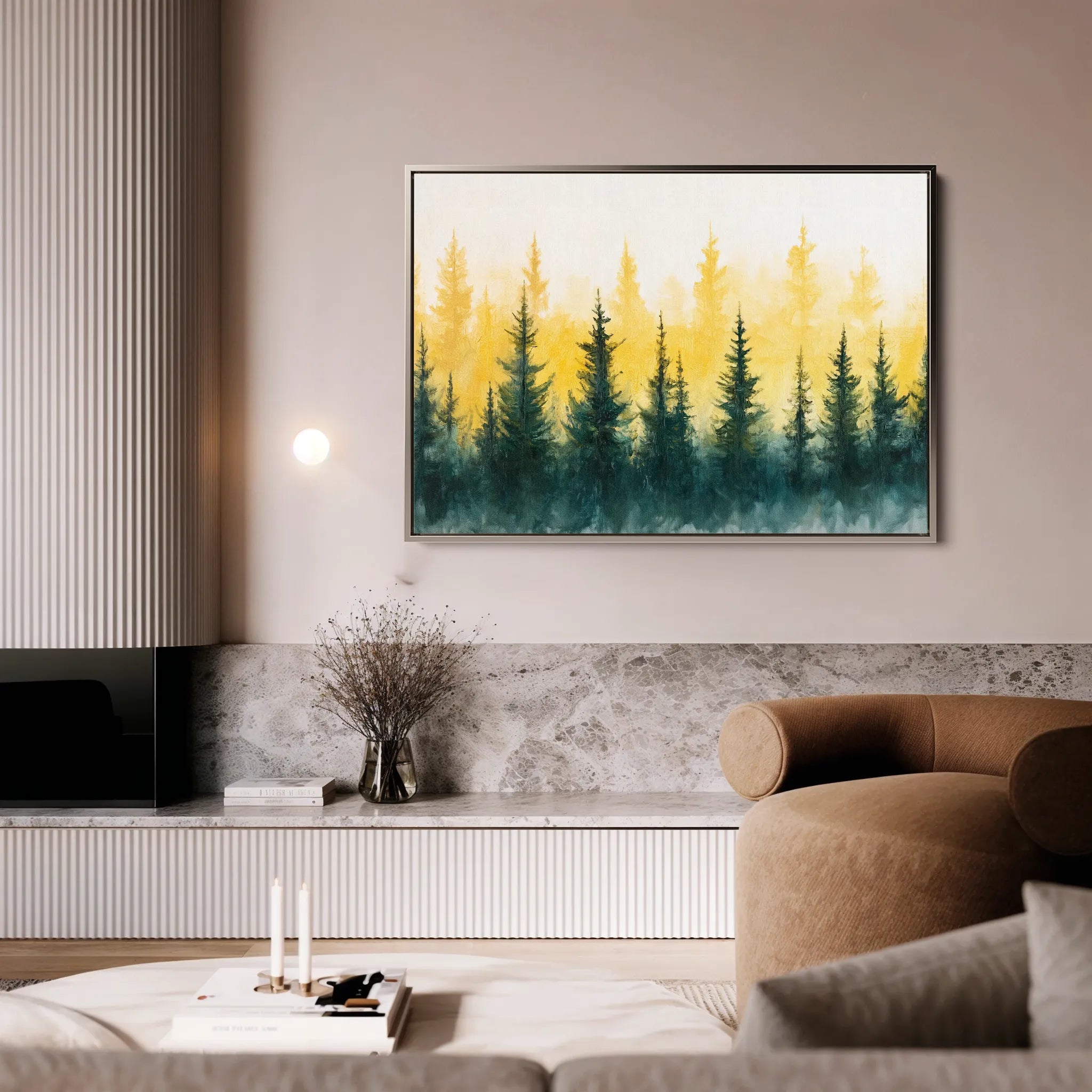 Landscape 192 Canvas Art 60 x 40 cm / Black