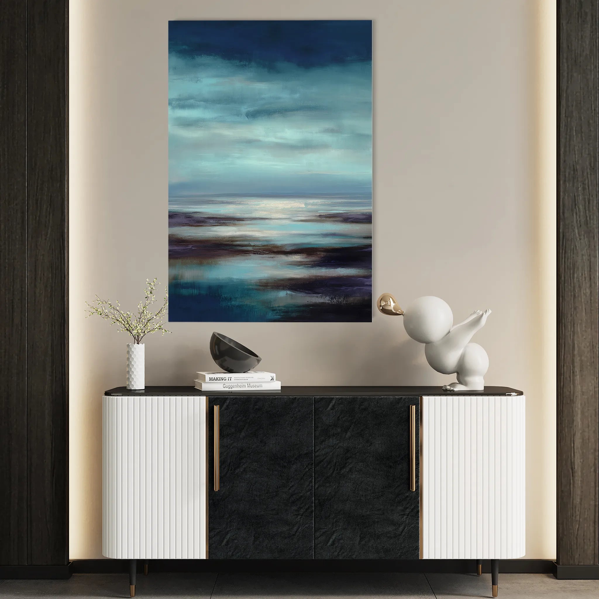Abstract 1920 Canvas Art 60 x 40 cm / Black