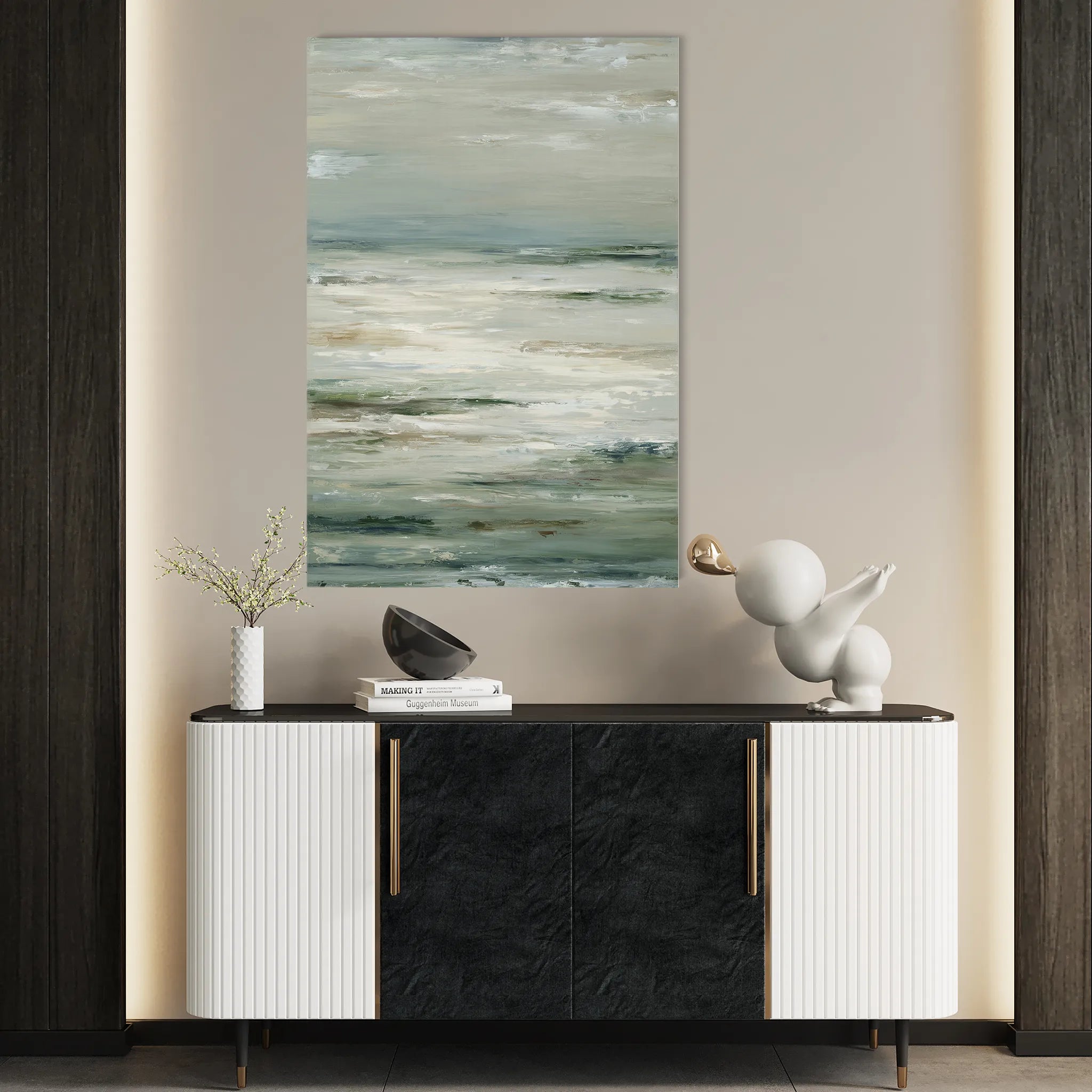Abstract 1922 Canvas Art 60 x 40 cm / Black