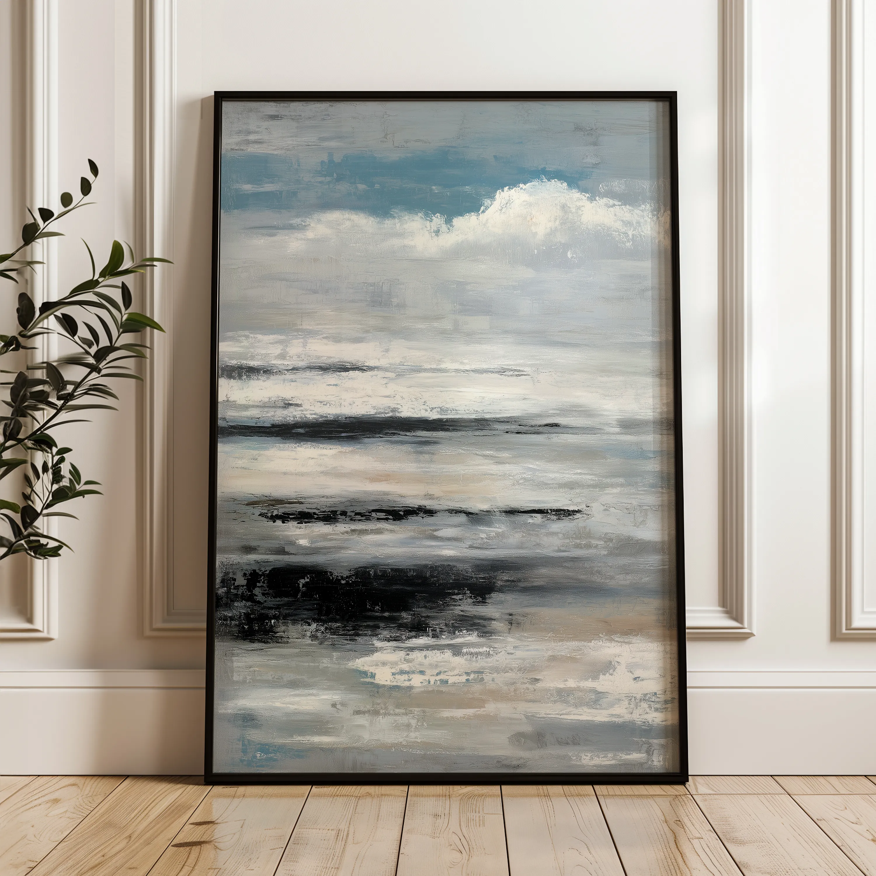Abstract 1924 Canvas Art 60 x 40 cm / Black