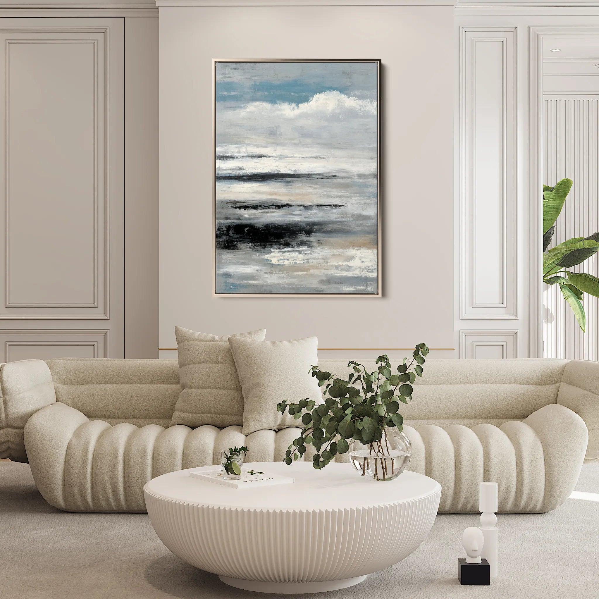 Abstract 1924 Canvas Art 60 x 40 cm / Black