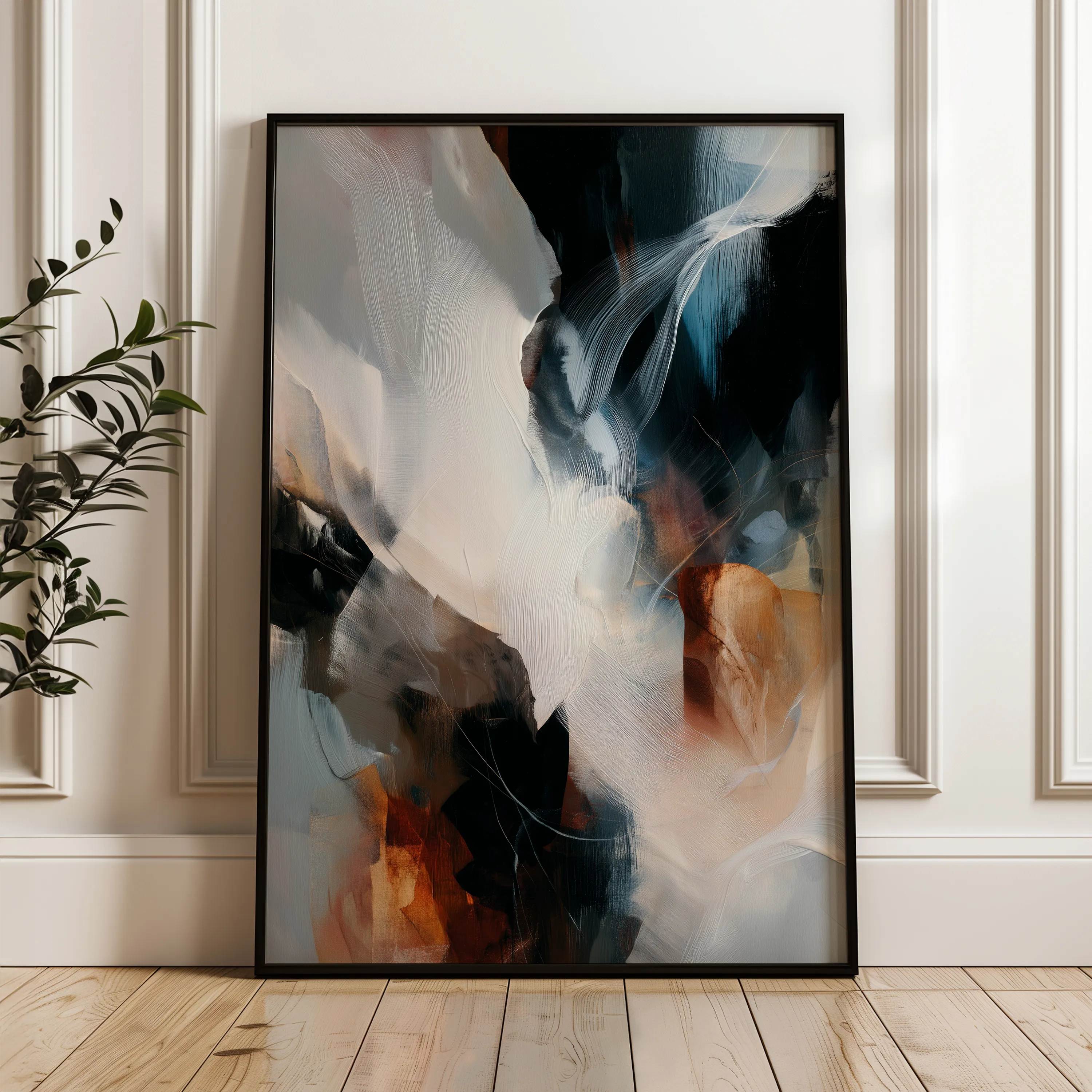 Abstract 1925 Canvas Art 60 x 40 cm / Black
