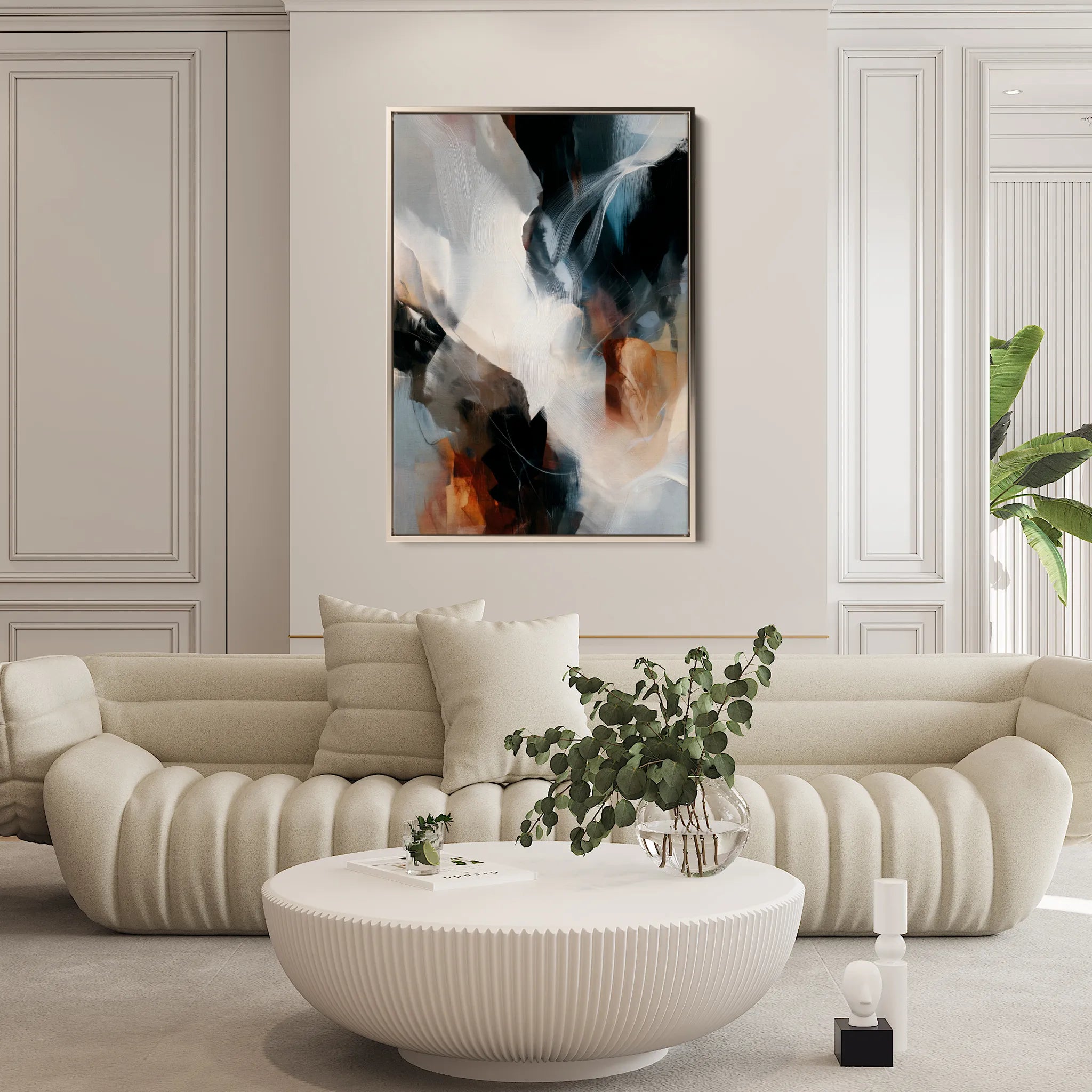 Abstract 1925 Canvas Art 60 x 40 cm / Black