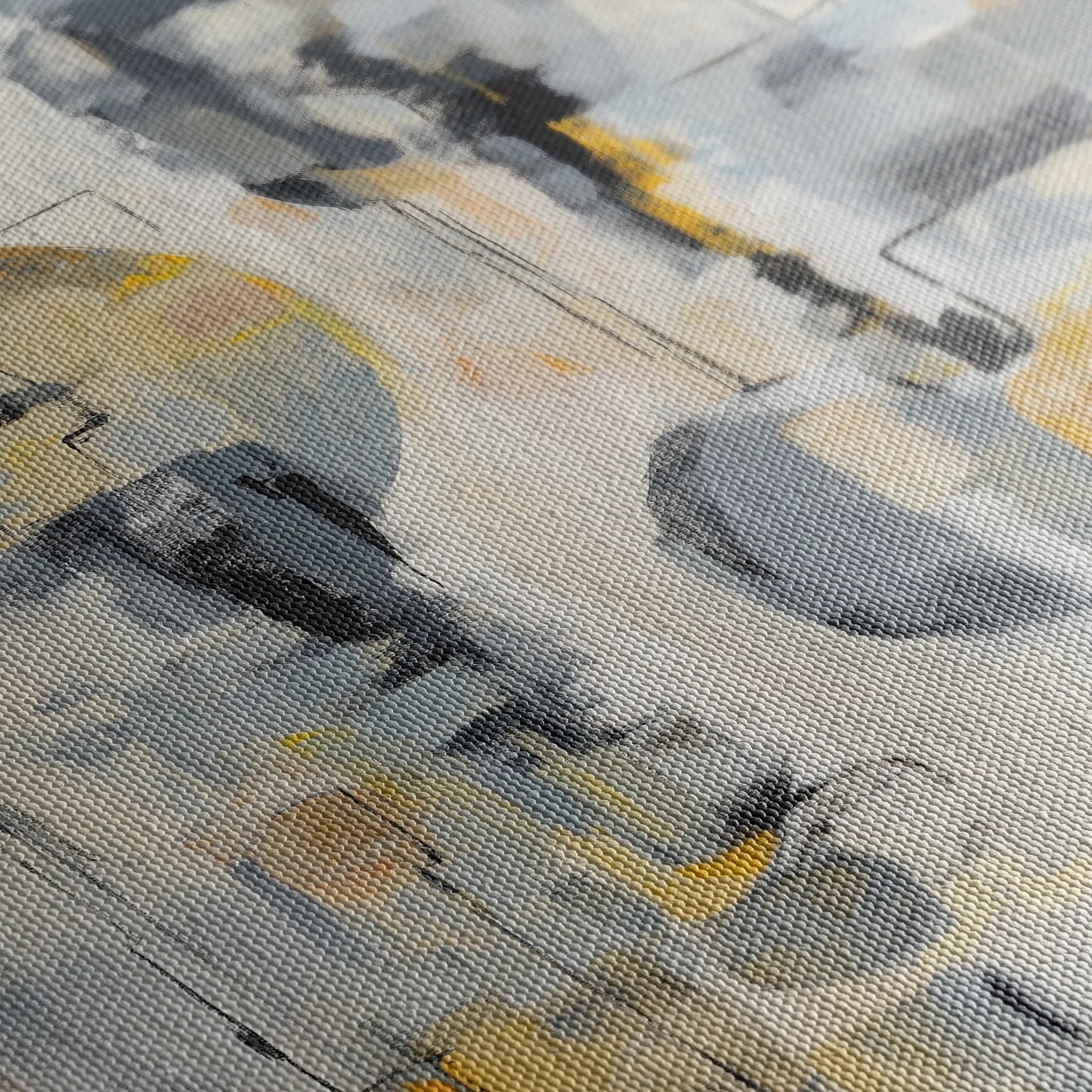 Abstract 1927 Canvas Art 60 x 40 cm / Black