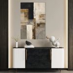 Abstract 1928 Canvas Art 60 x 40 cm / Black