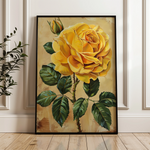 Floral 193 Canvas Art 60 x 40 cm / Black