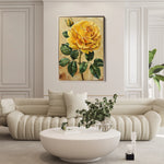 Floral 193 Canvas Art 60 x 40 cm / Black