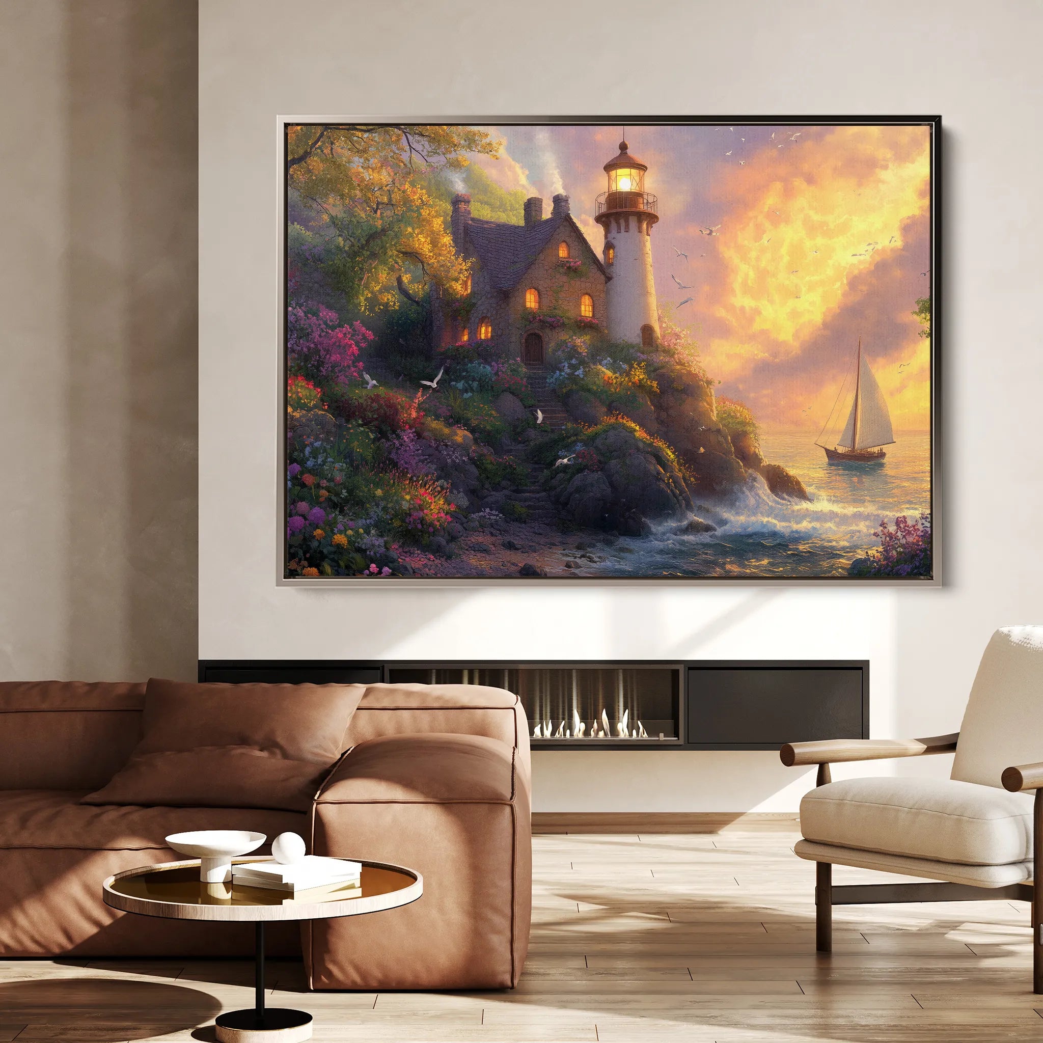 Landscape 193 Canvas Art 60 x 40 cm / Black