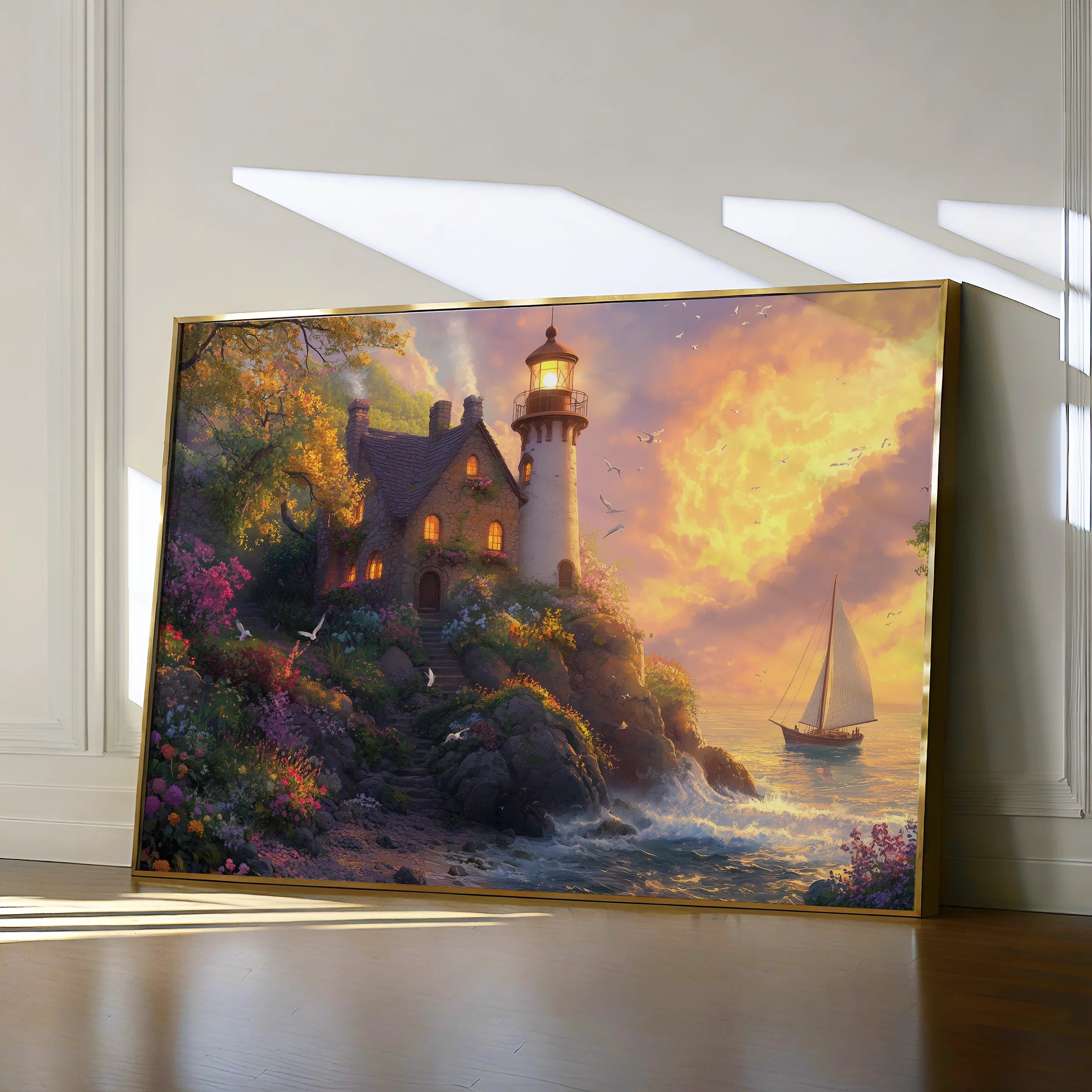 Landscape 193 Canvas Art 60 x 40 cm / Black