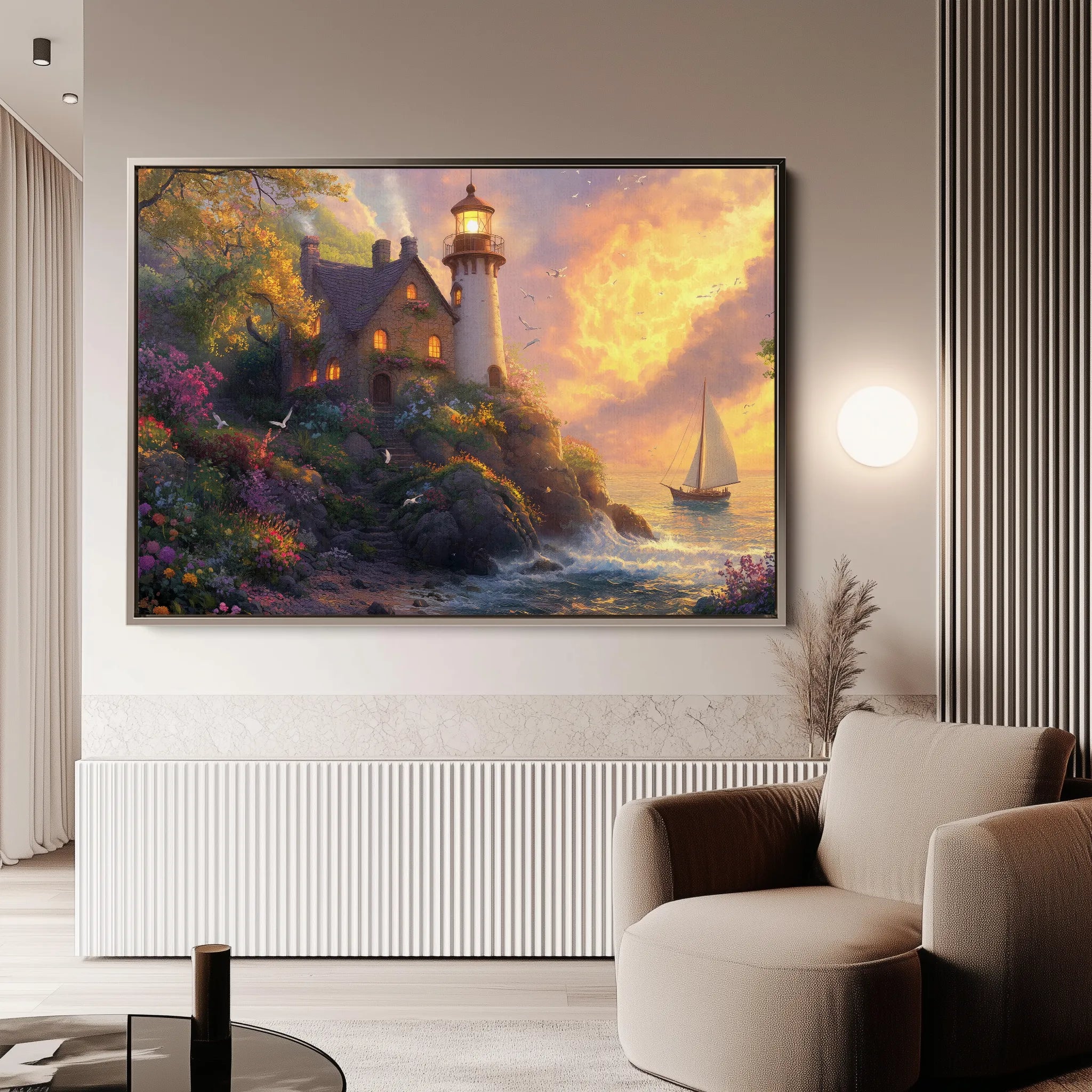 Landscape 193 Canvas Art 60 x 40 cm / Black
