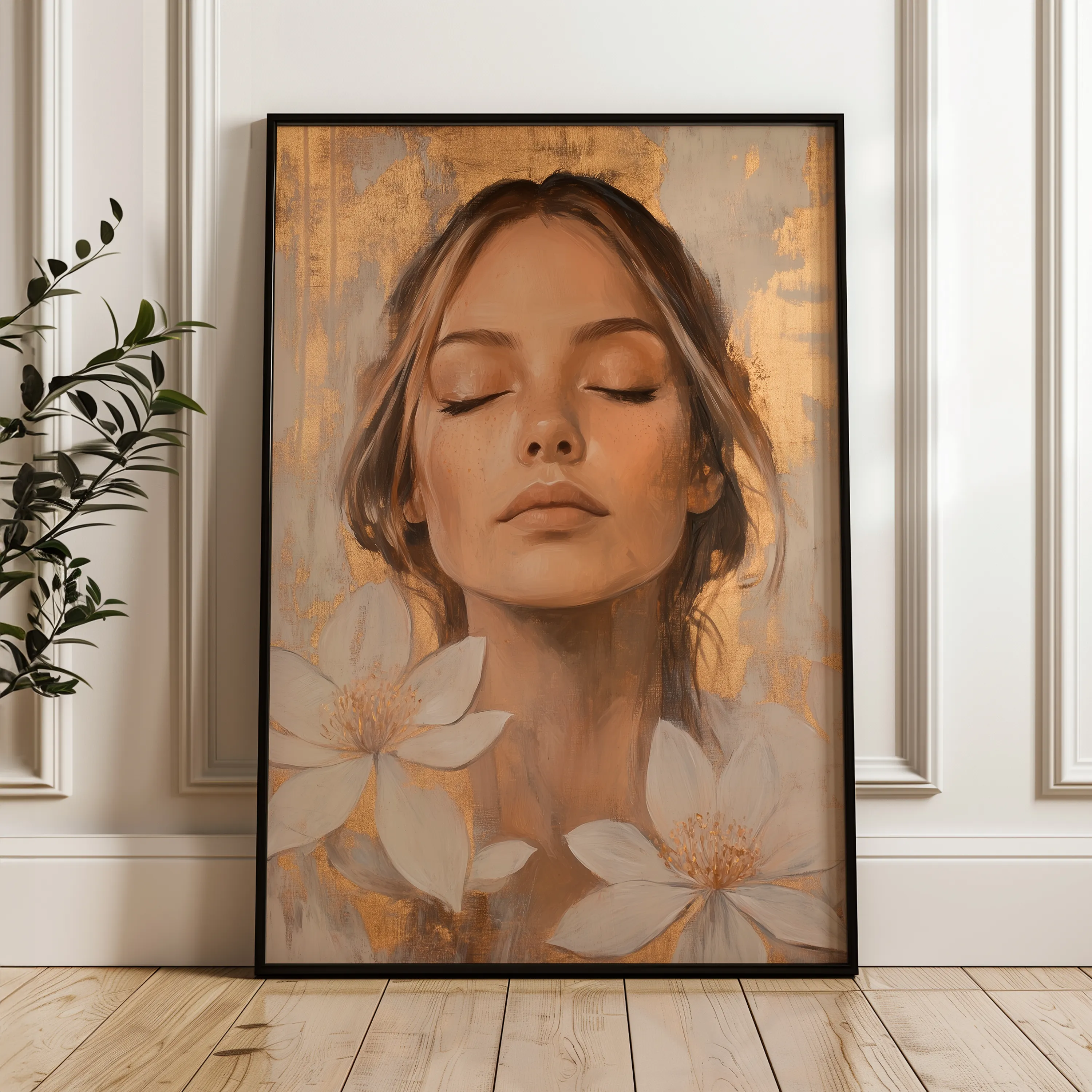 Portrait 193 Canvas Art 60 x 40 cm / Black