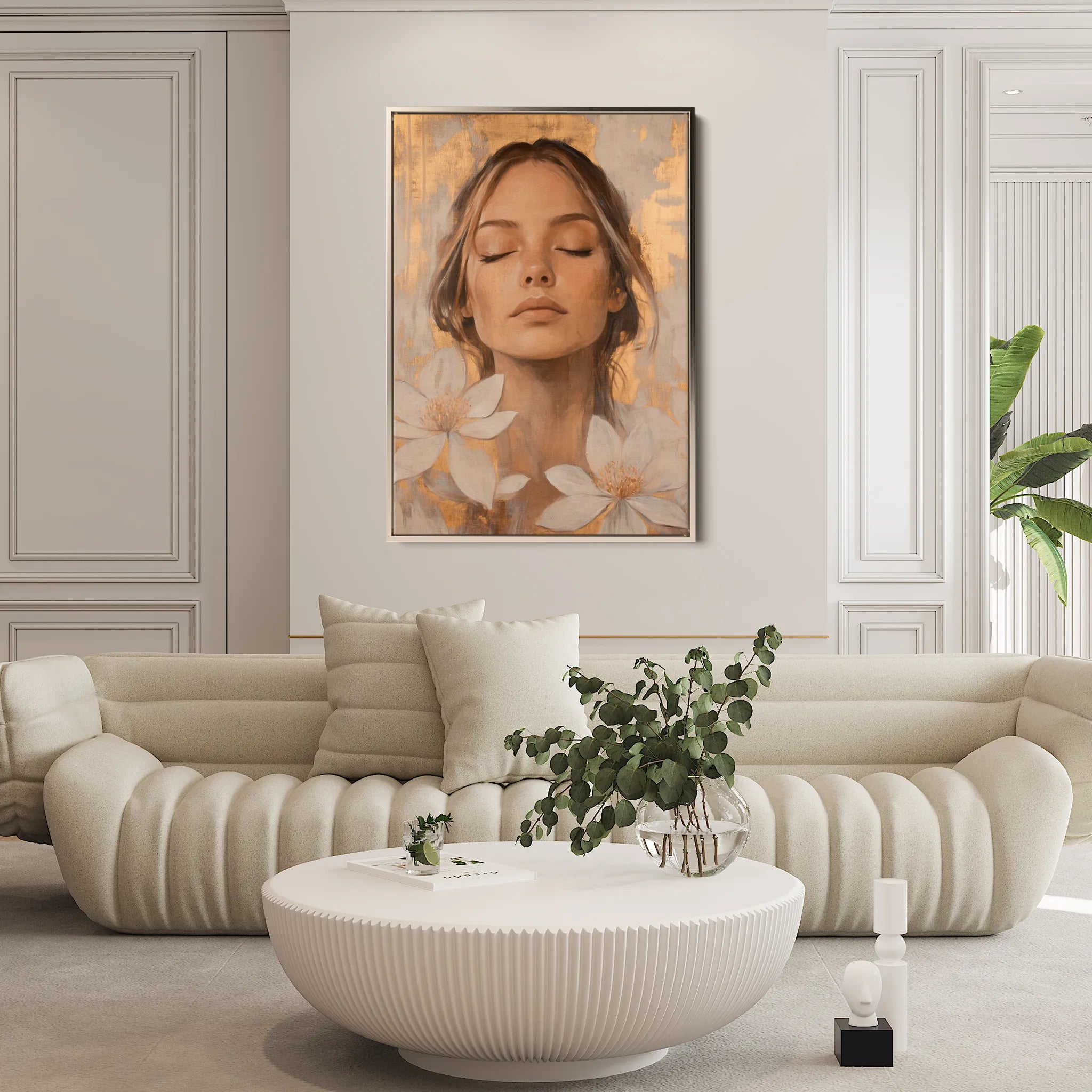Portrait 193 Canvas Art 60 x 40 cm / Black