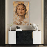 Portrait 193 Canvas Art 60 x 40 cm / Black