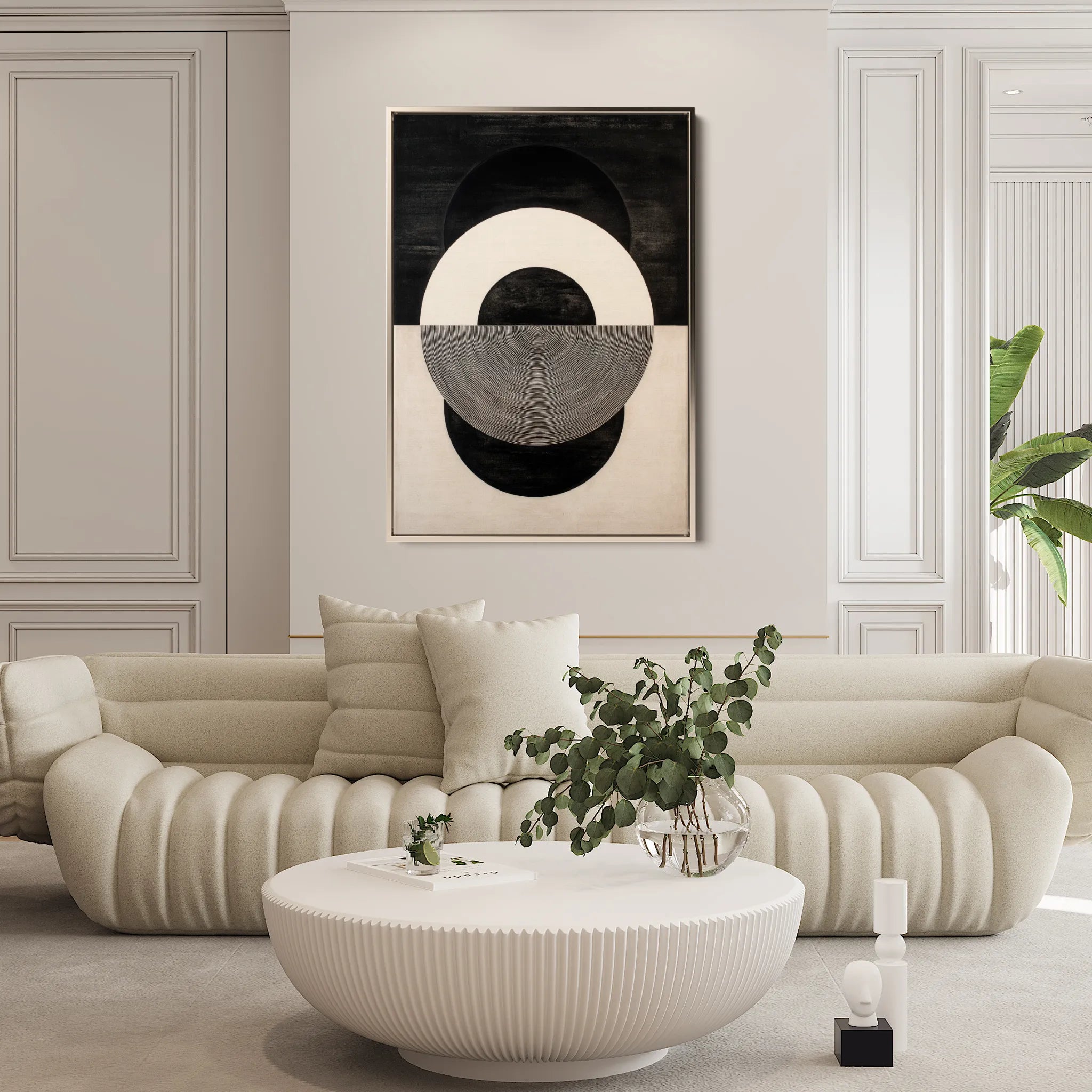 Abstract 1930 Canvas Art 60 x 40 cm / Black
