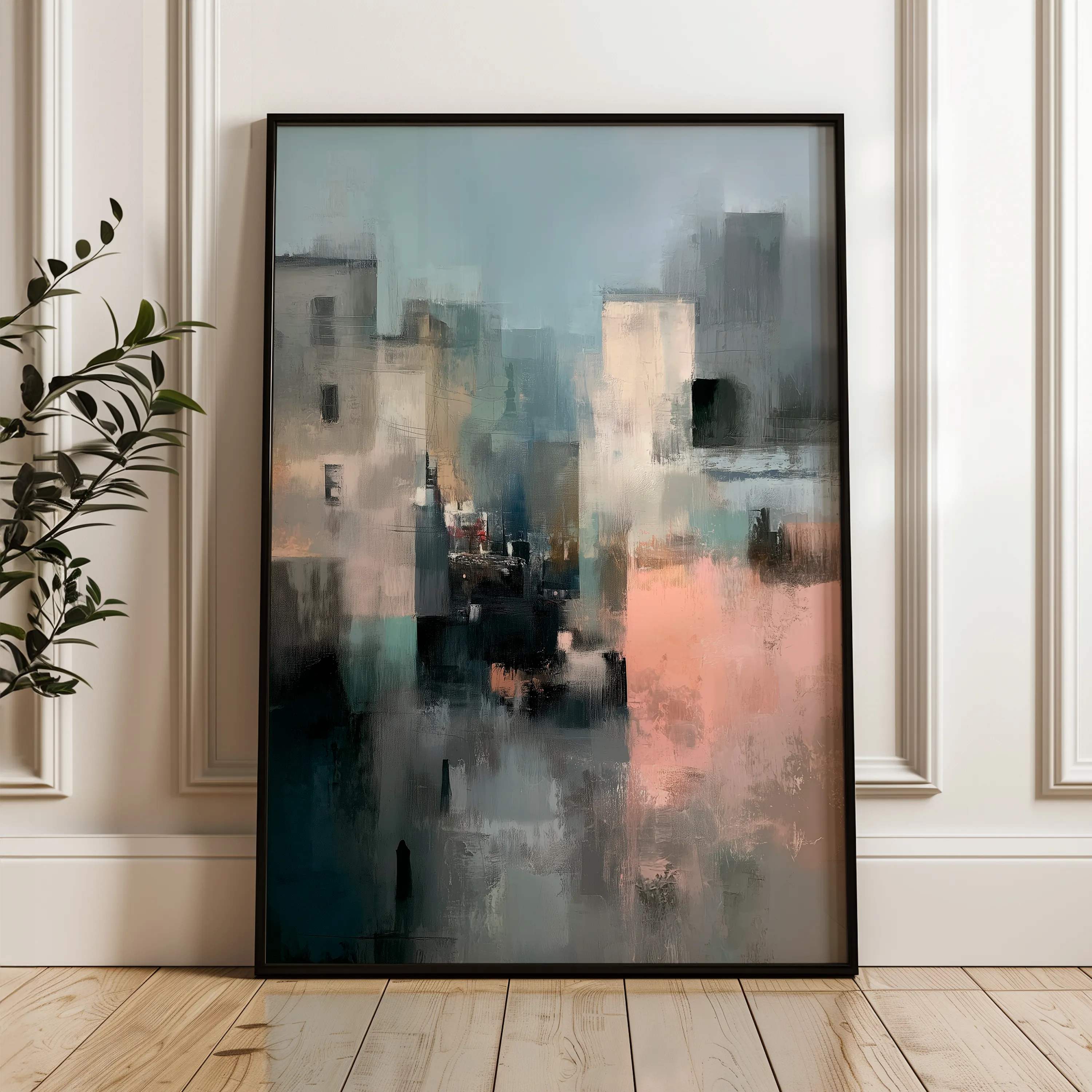 Abstract 1933 Canvas Art 60 x 40 cm / Black