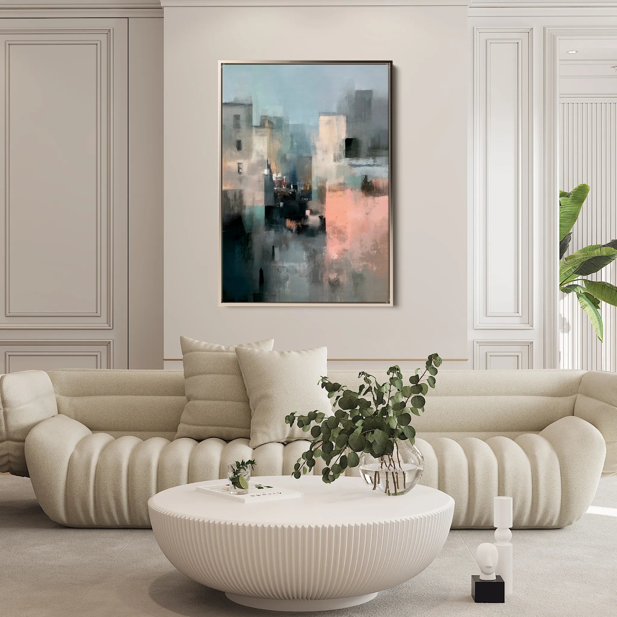 Abstract 1933 Canvas Art 60 x 40 cm / Black