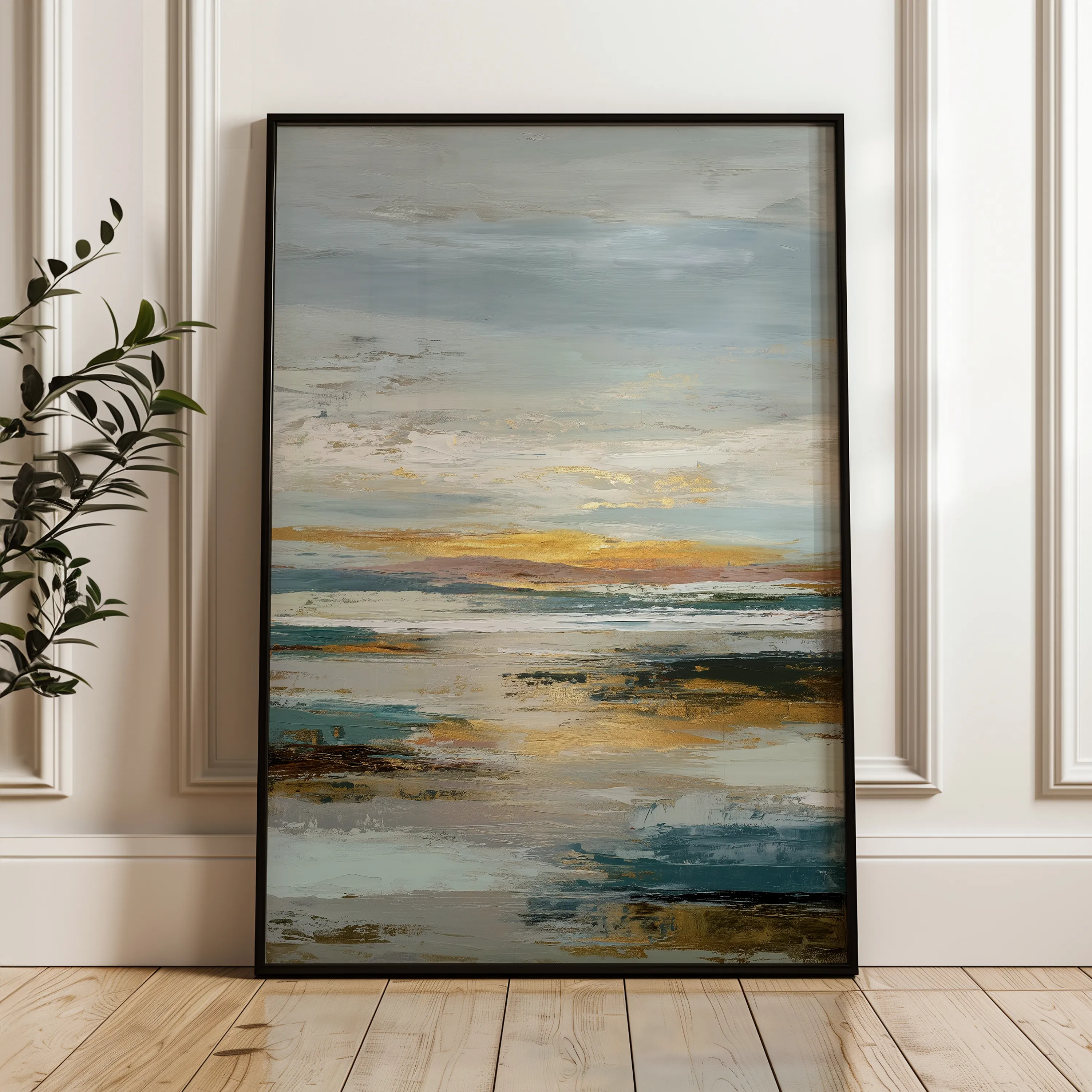 Abstract 1937 Canvas Art 60 x 40 cm / Black