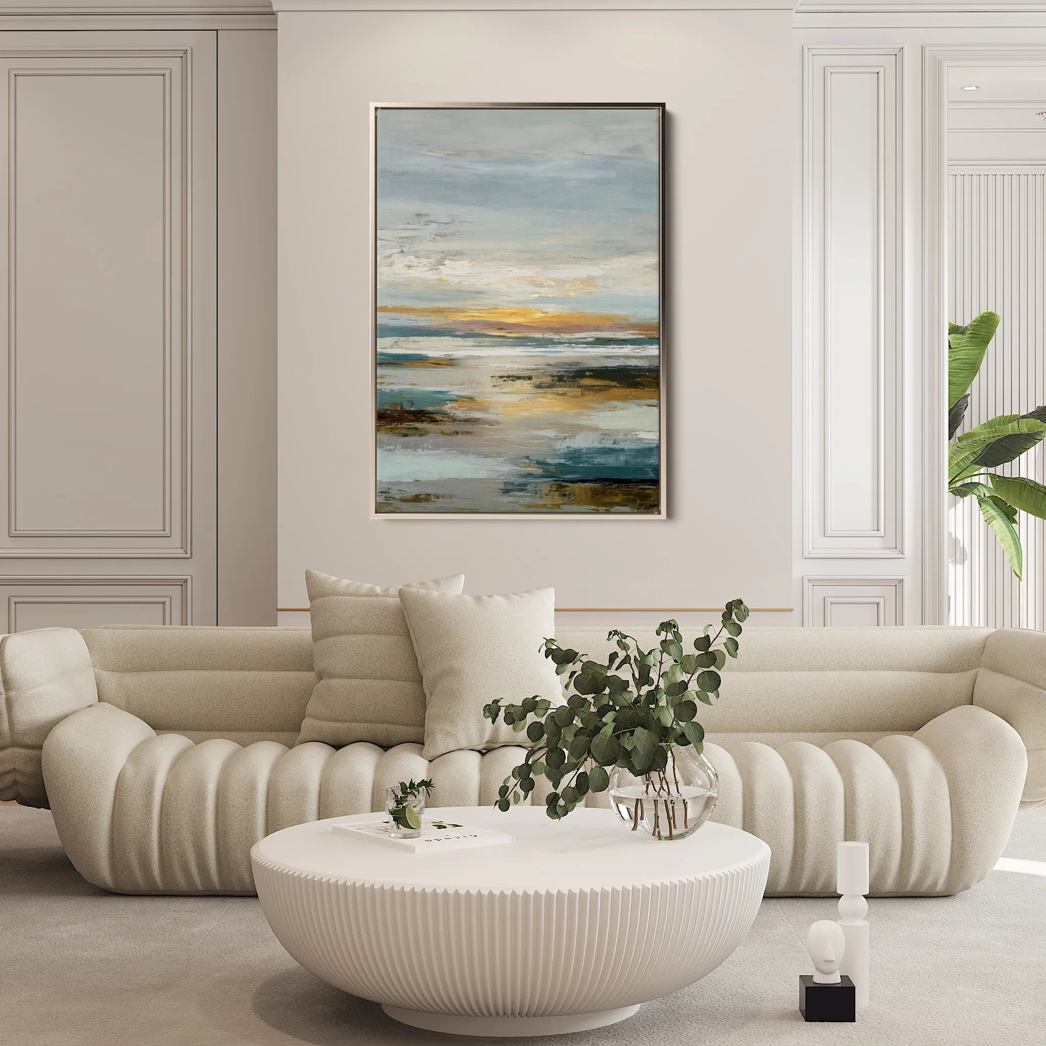Abstract 1937 Canvas Art 60 x 40 cm / Black