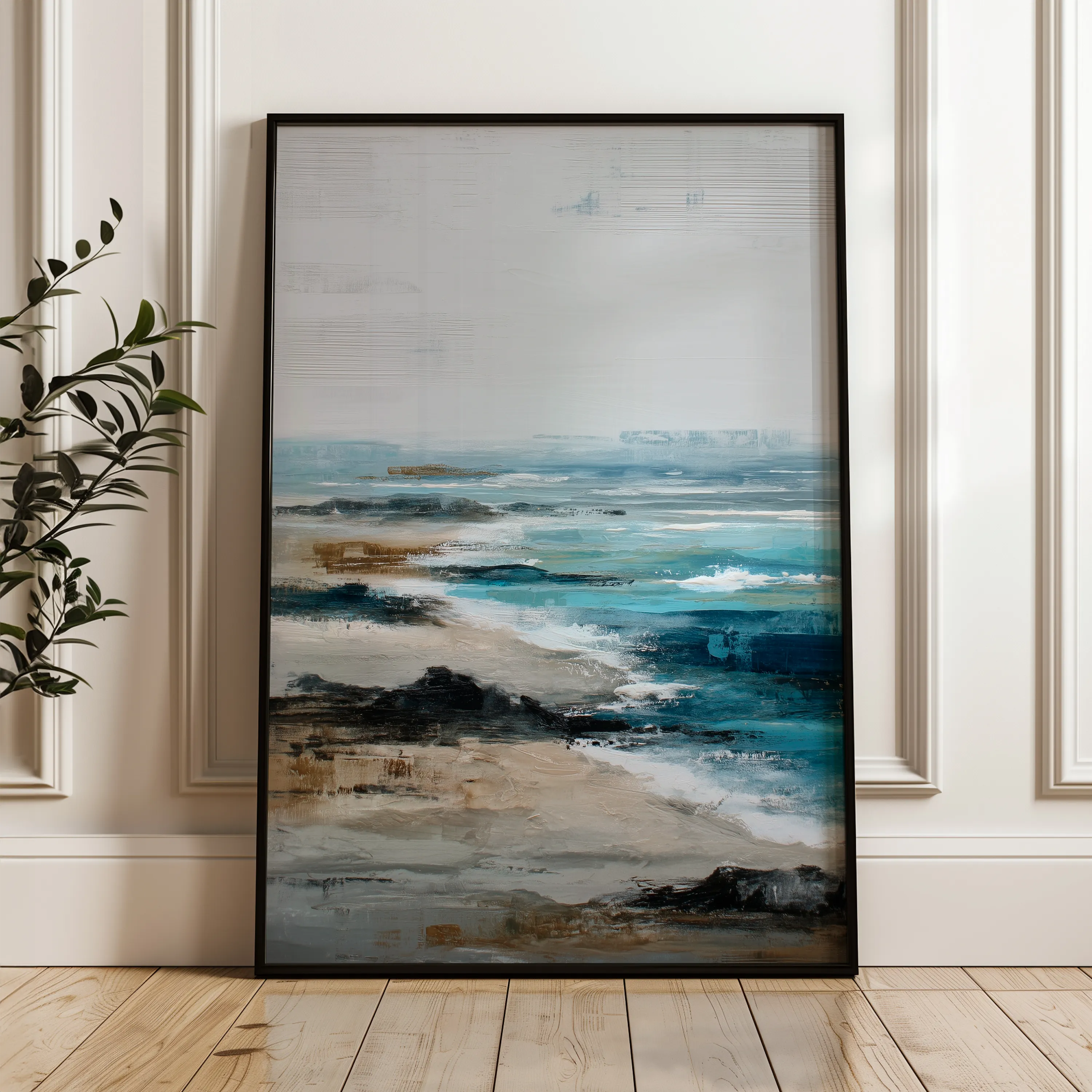 Abstract 1938 Canvas Art 60 x 40 cm / Black