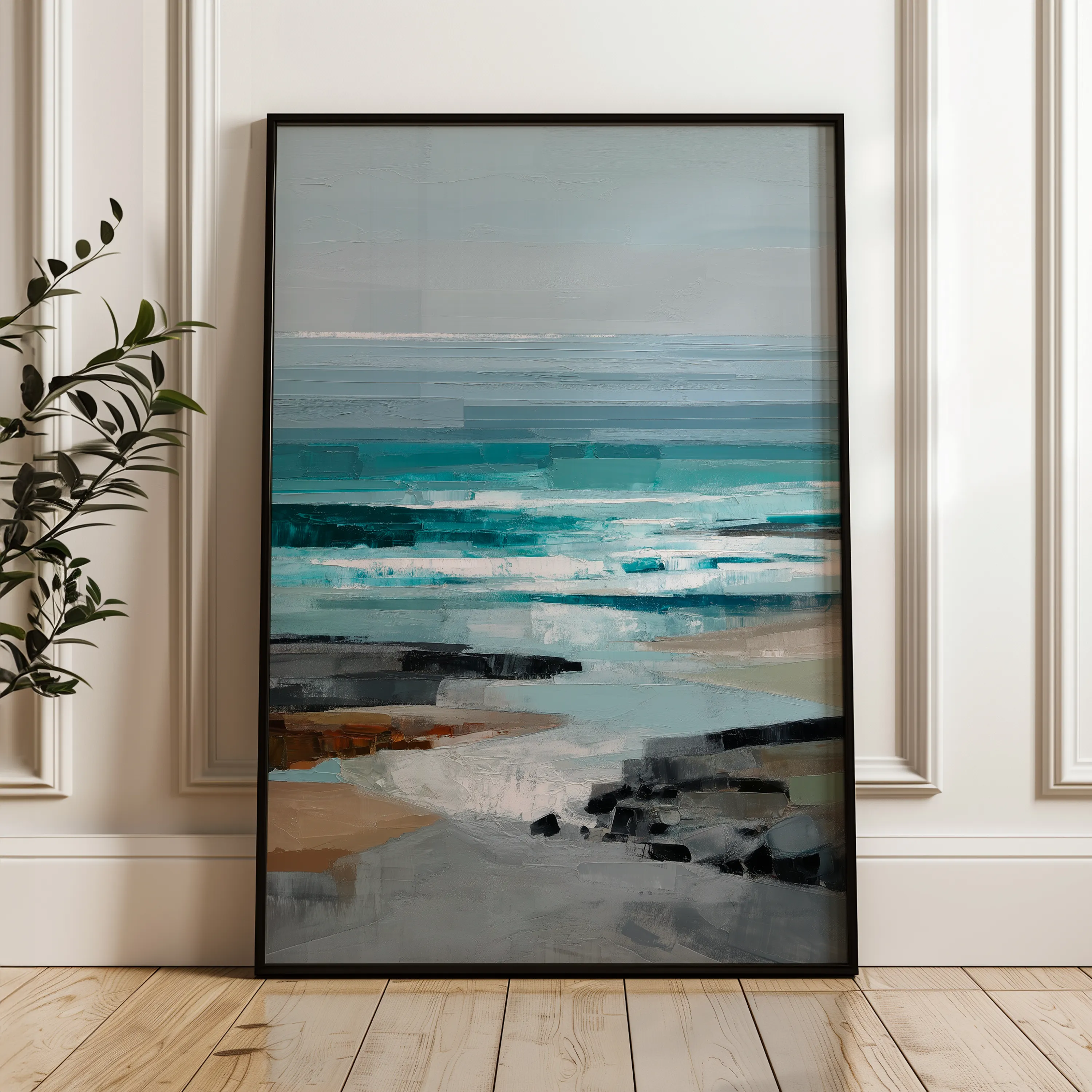 Abstract 1939 Canvas Art 60 x 40 cm / Black