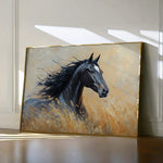 Horses 194 Canvas Art 60 x 40 cm / Black