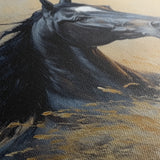 Horses 194 Canvas Art 60 x 40 cm / Black