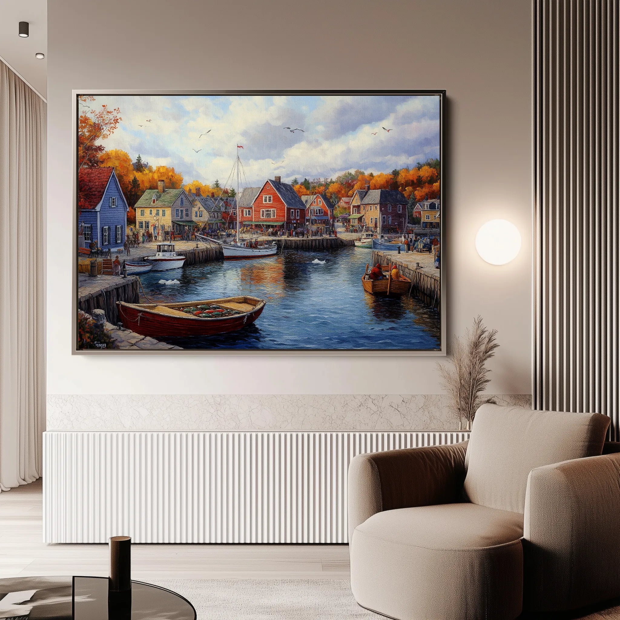 Landscape 194 Canvas Art 60 x 40 cm / Black