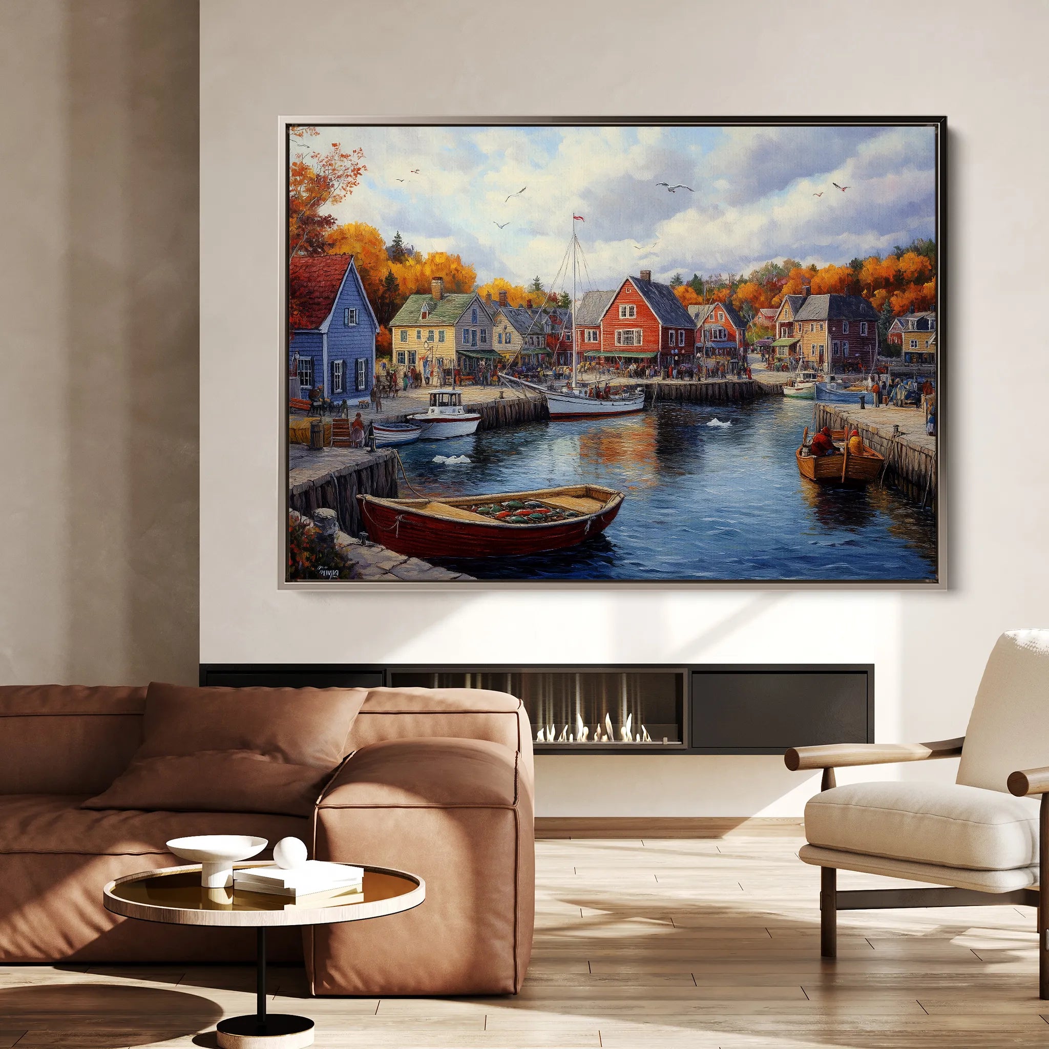 Landscape 194 Canvas Art 60 x 40 cm / Black