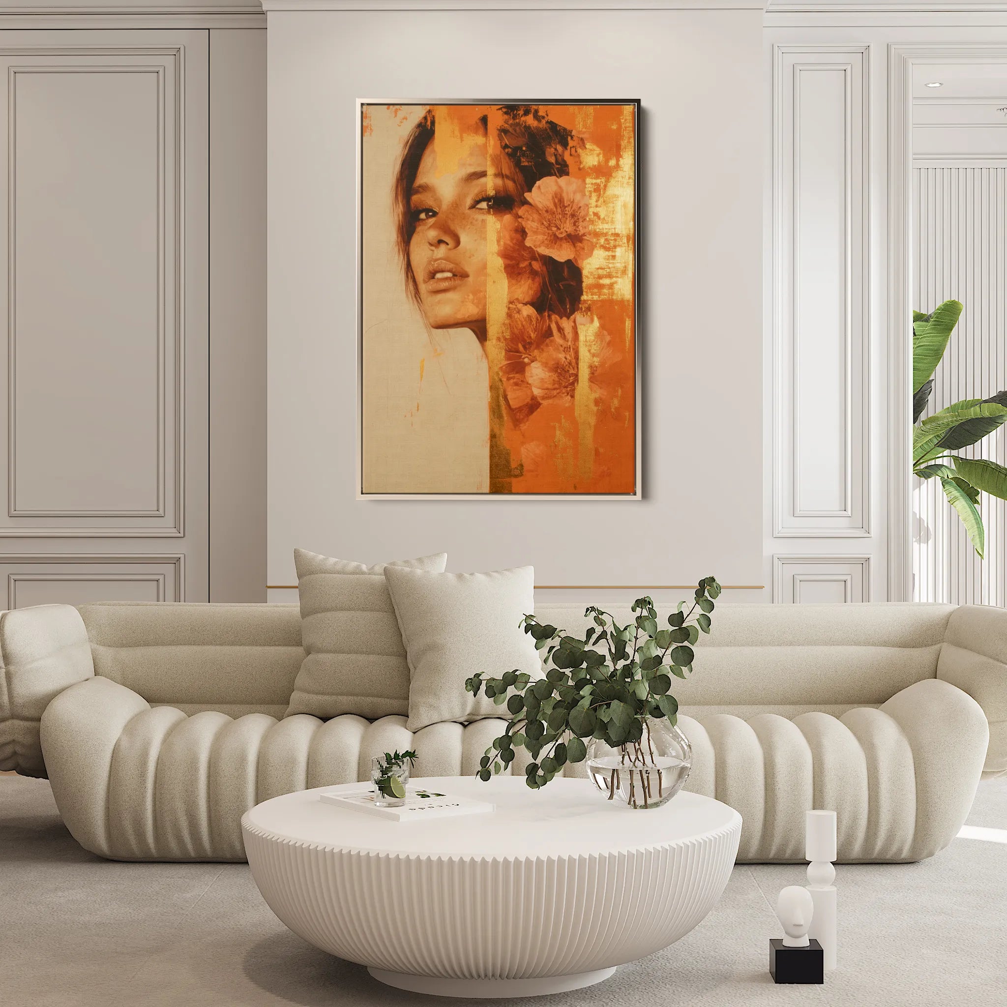 Portrait 194 Canvas Art 60 x 40 cm / Black