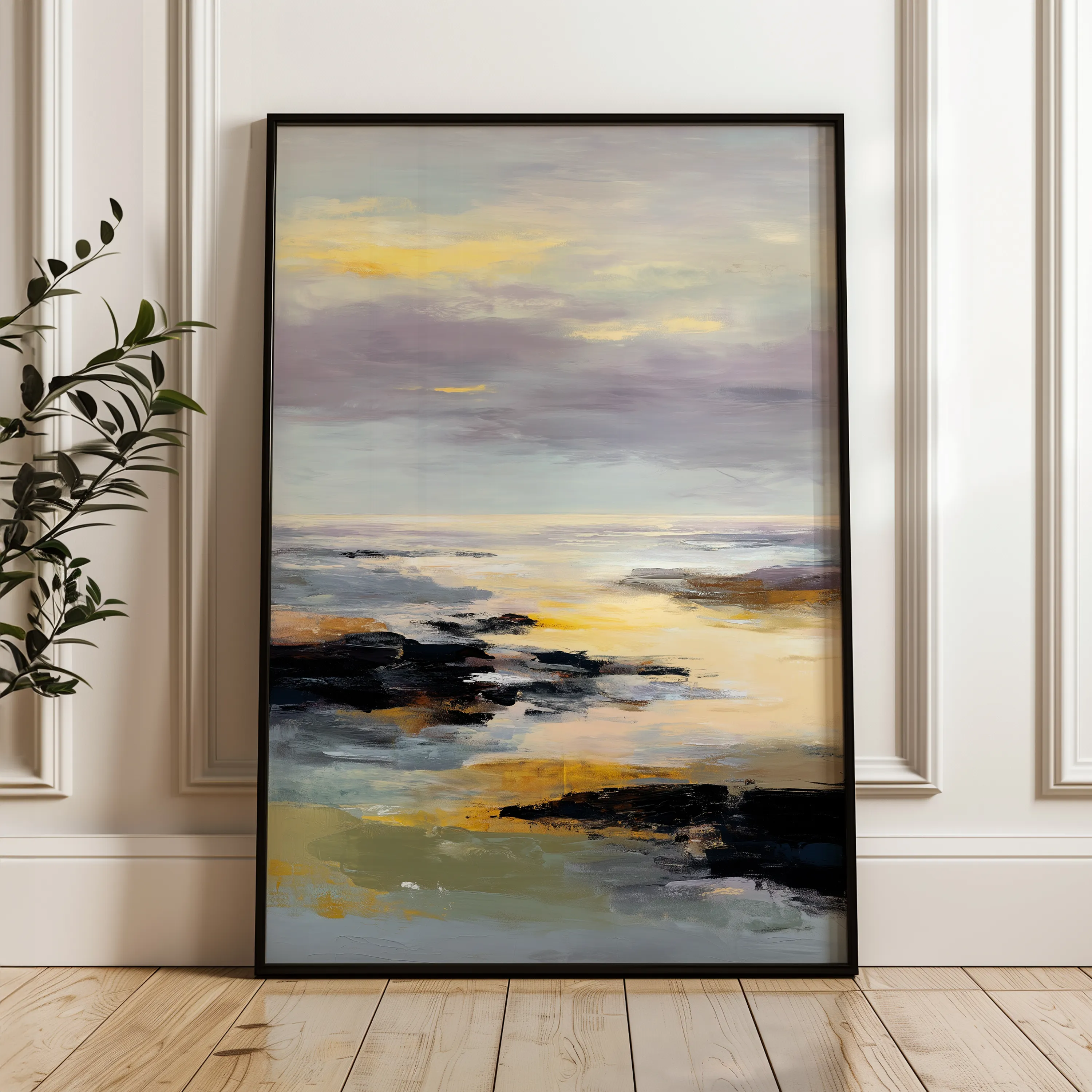 Abstract 1944 Canvas Art 60 x 40 cm / Black