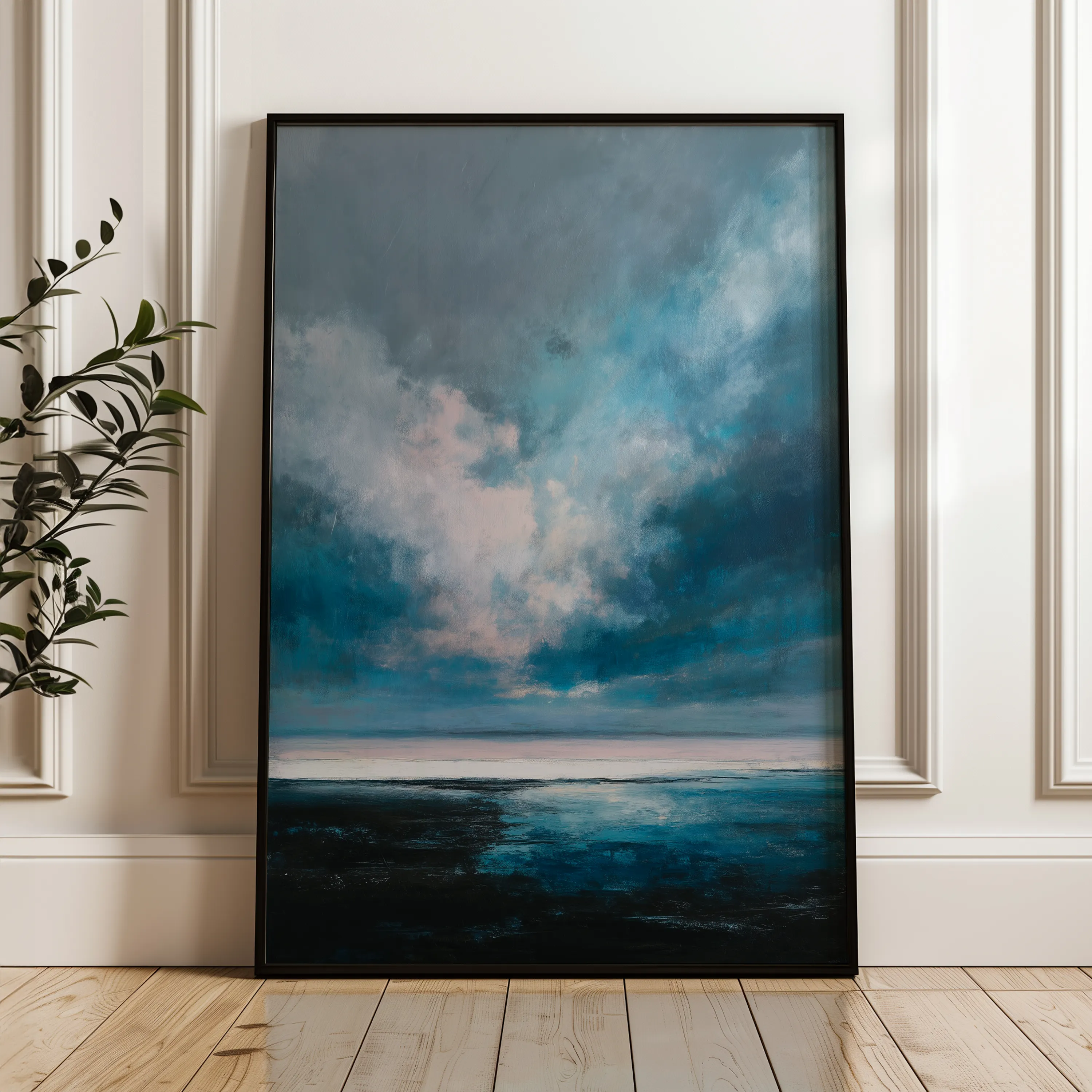 Abstract 1947 Canvas Art 60 x 40 cm / Black