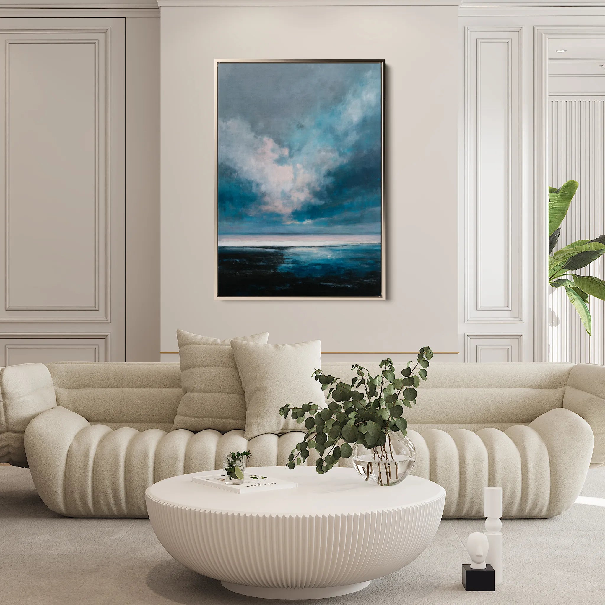 Abstract 1947 Canvas Art 60 x 40 cm / Black