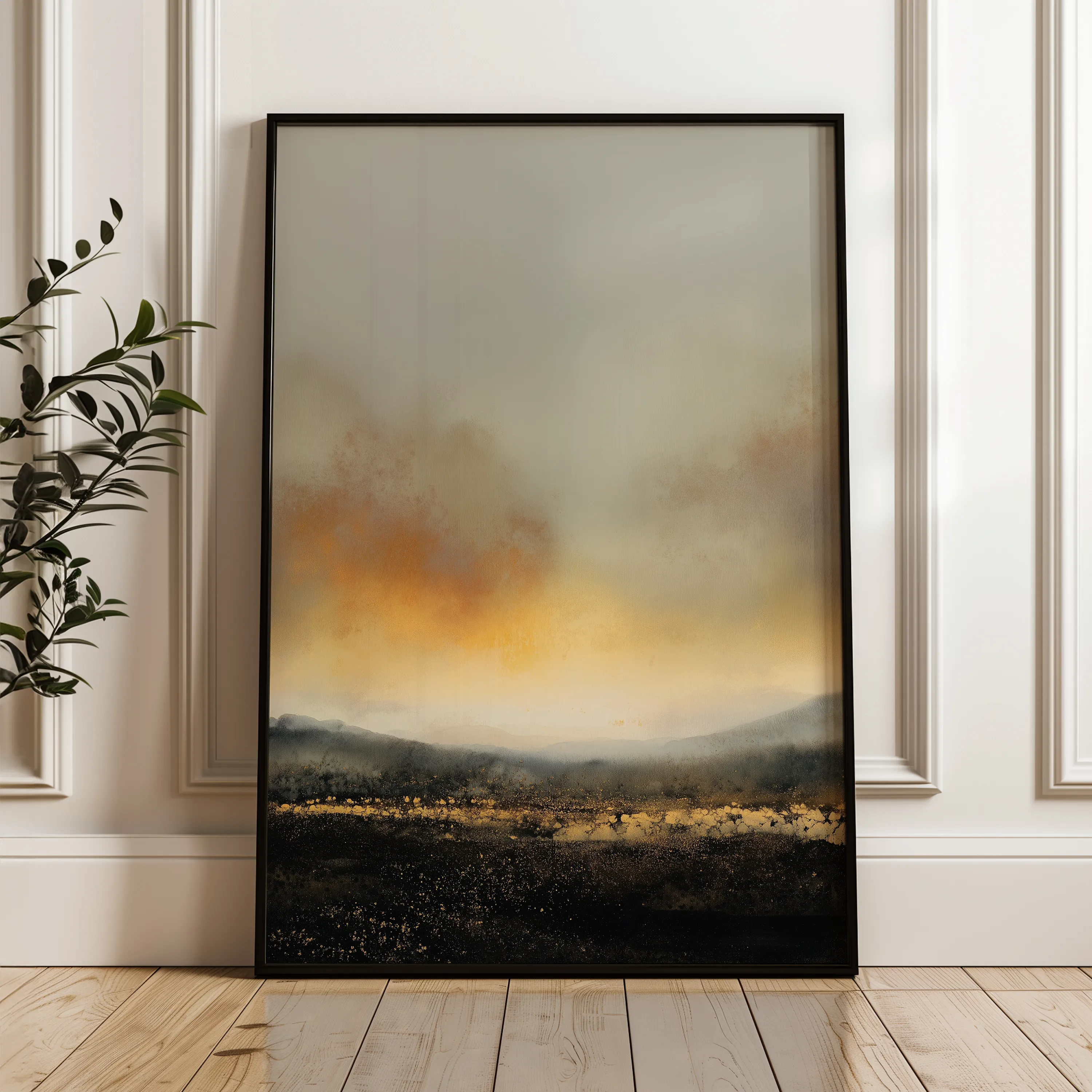 Abstract 1949 Canvas Art 60 x 40 cm / Black