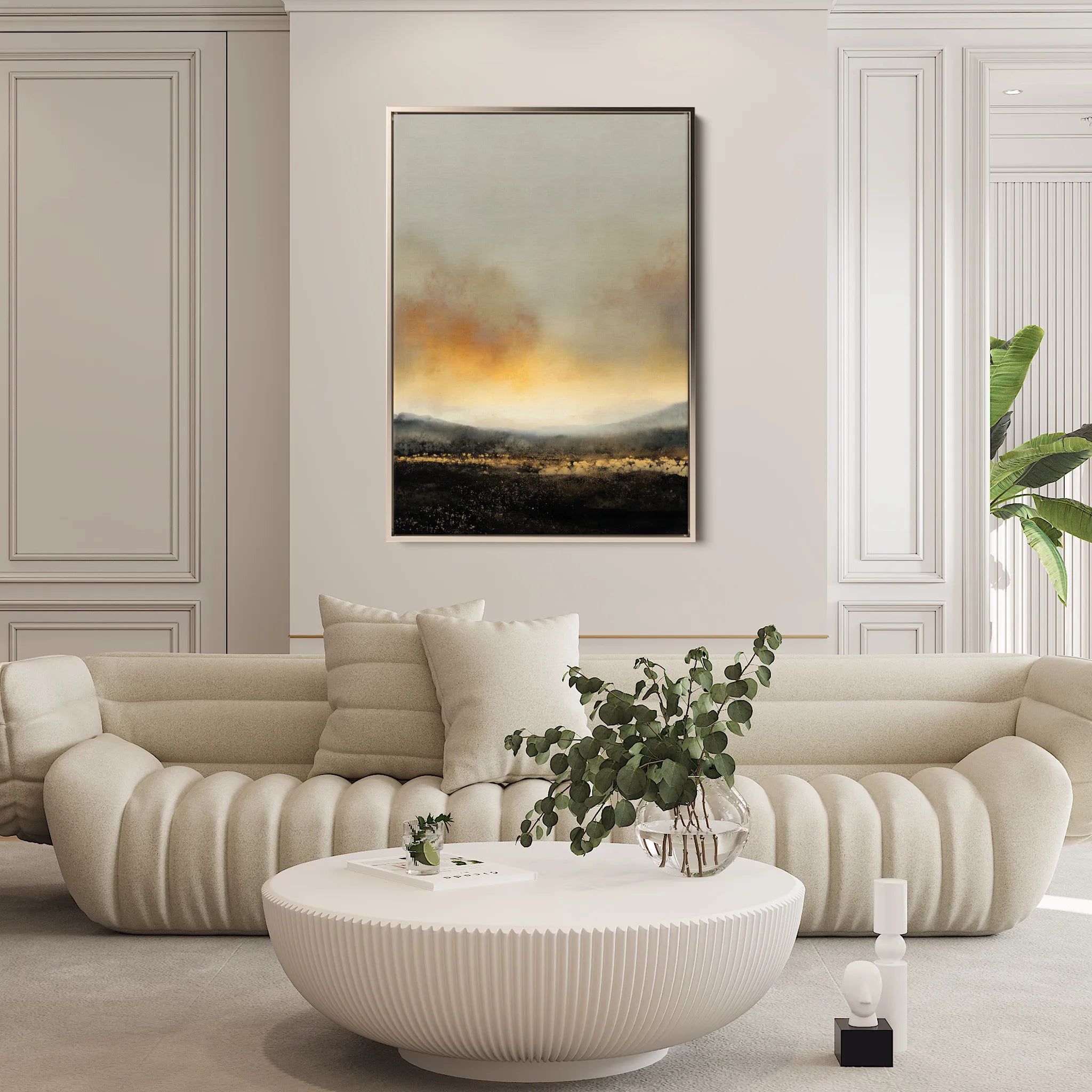 Abstract 1949 Canvas Art 60 x 40 cm / Black