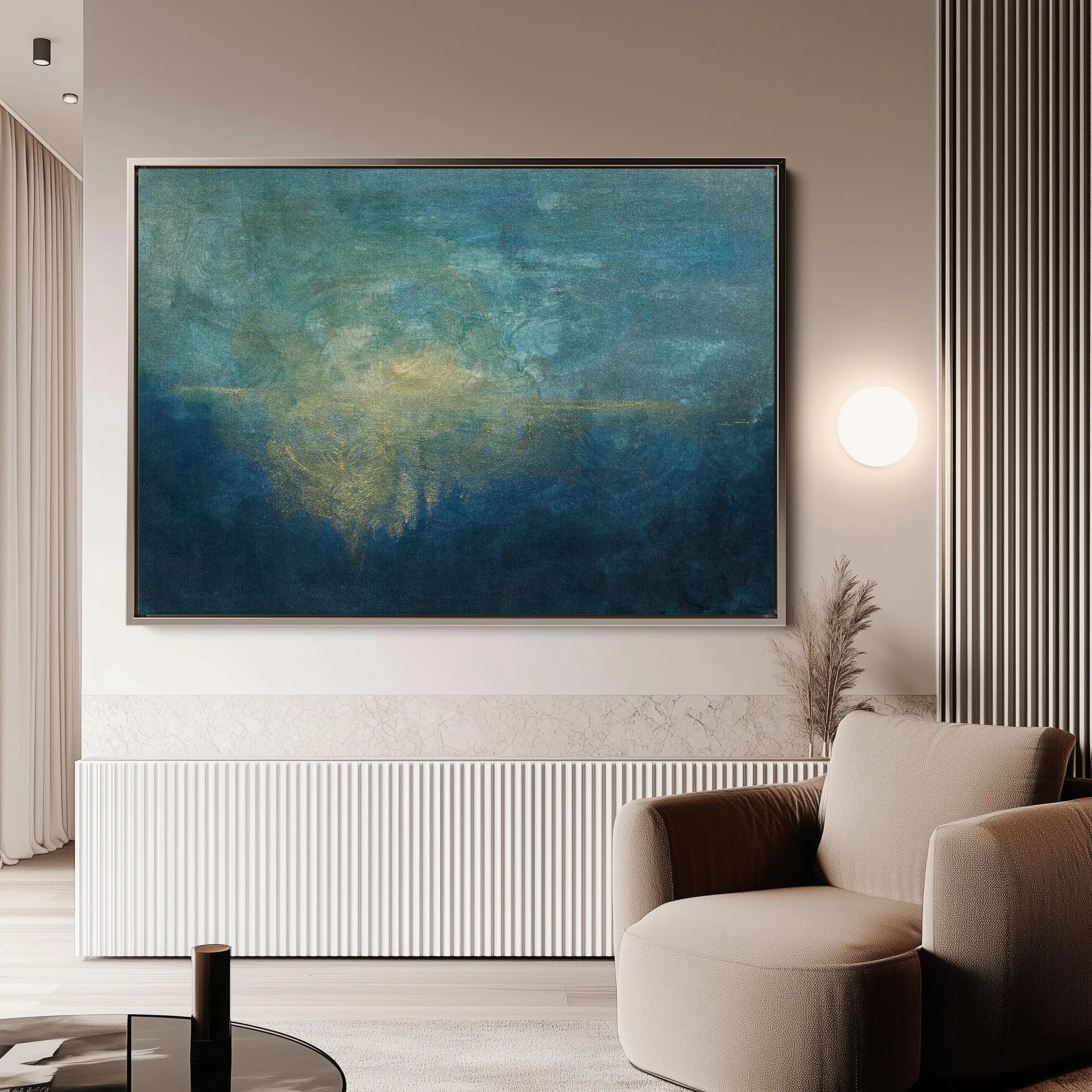Abstract 195 Canvas Art 60 x 40 cm / Black