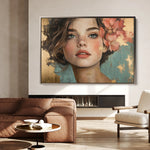 Portrait 195 Canvas Art 60 x 40 cm / Black